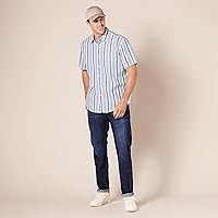 Vista 9 de Tienda Essentials - Camisa de popelina de manga corta y ajuste regular para hombre