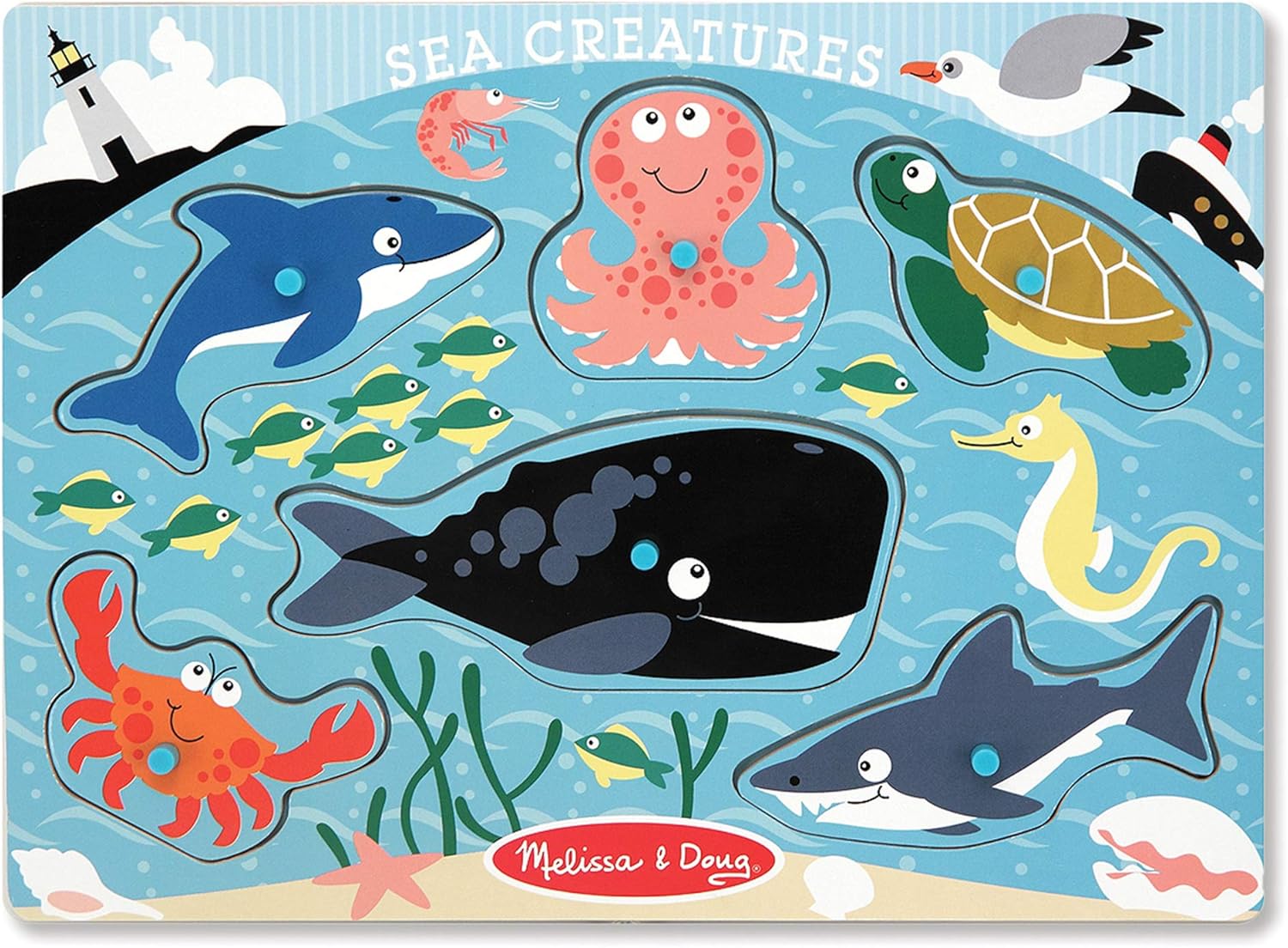 Sea Creatures Peg Puzzle