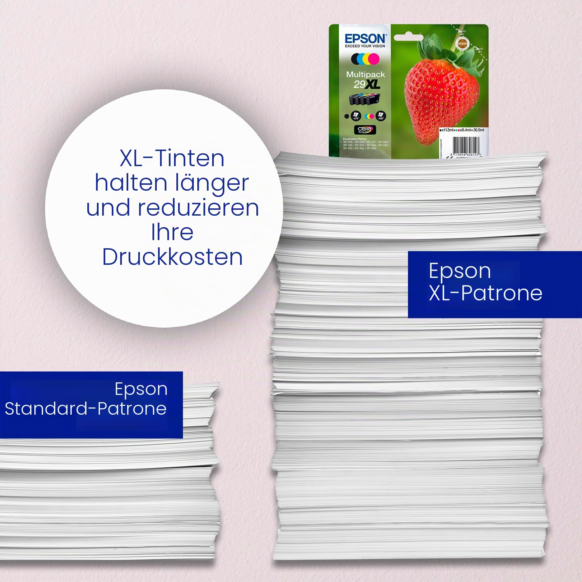 Epson 29 Strawberry Genuine Multipack 4-colours Ink Cartridges Claria Home Ink