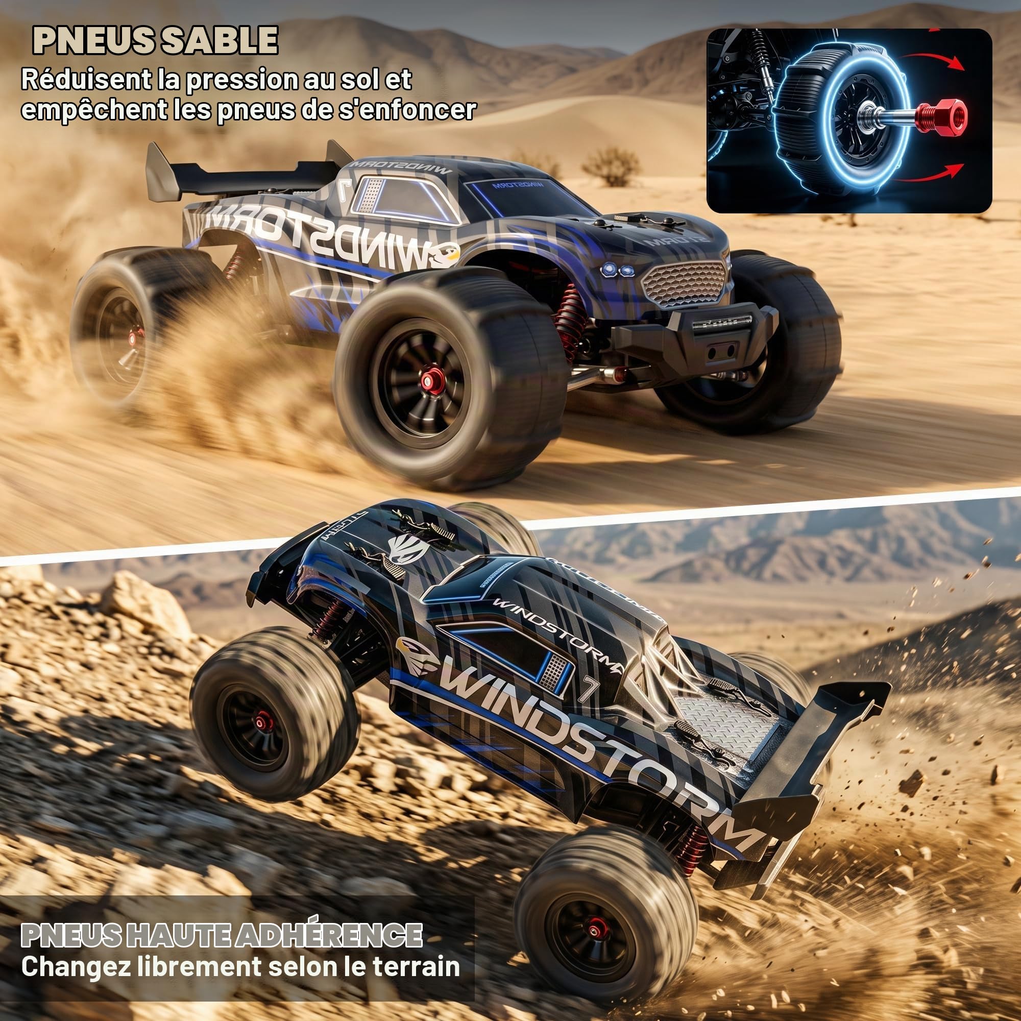 Voiture Télécommandée Adulte - 4WD 40 Km/H Tout-Terrain Off-Road RC Car