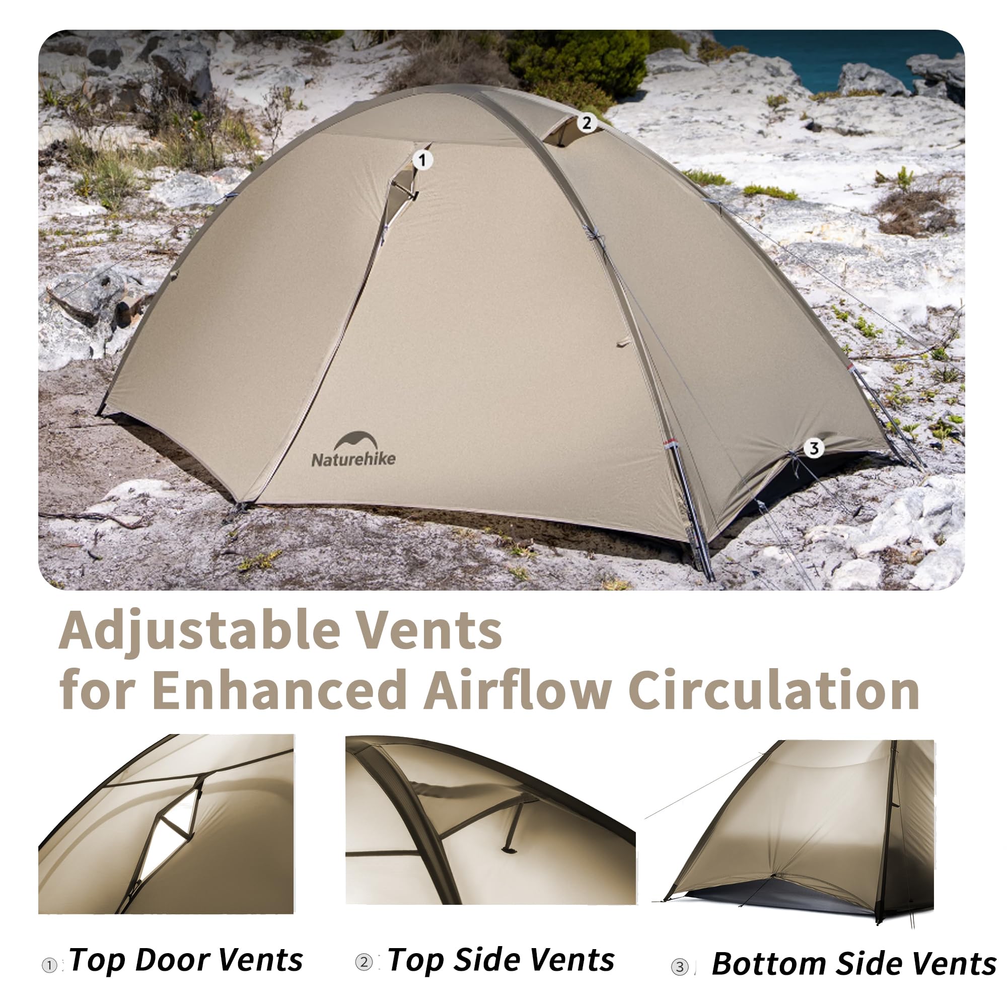 Naturehike Giling PRO ultralekki namiot turystyczny, do szybkiego montażu, 1,45-1,77 kg, PU3000+, wodoszczelny, wiatroszczelny, kempingowy, szybki montaż, 4-sezonowy namiot plecakowy z systemem