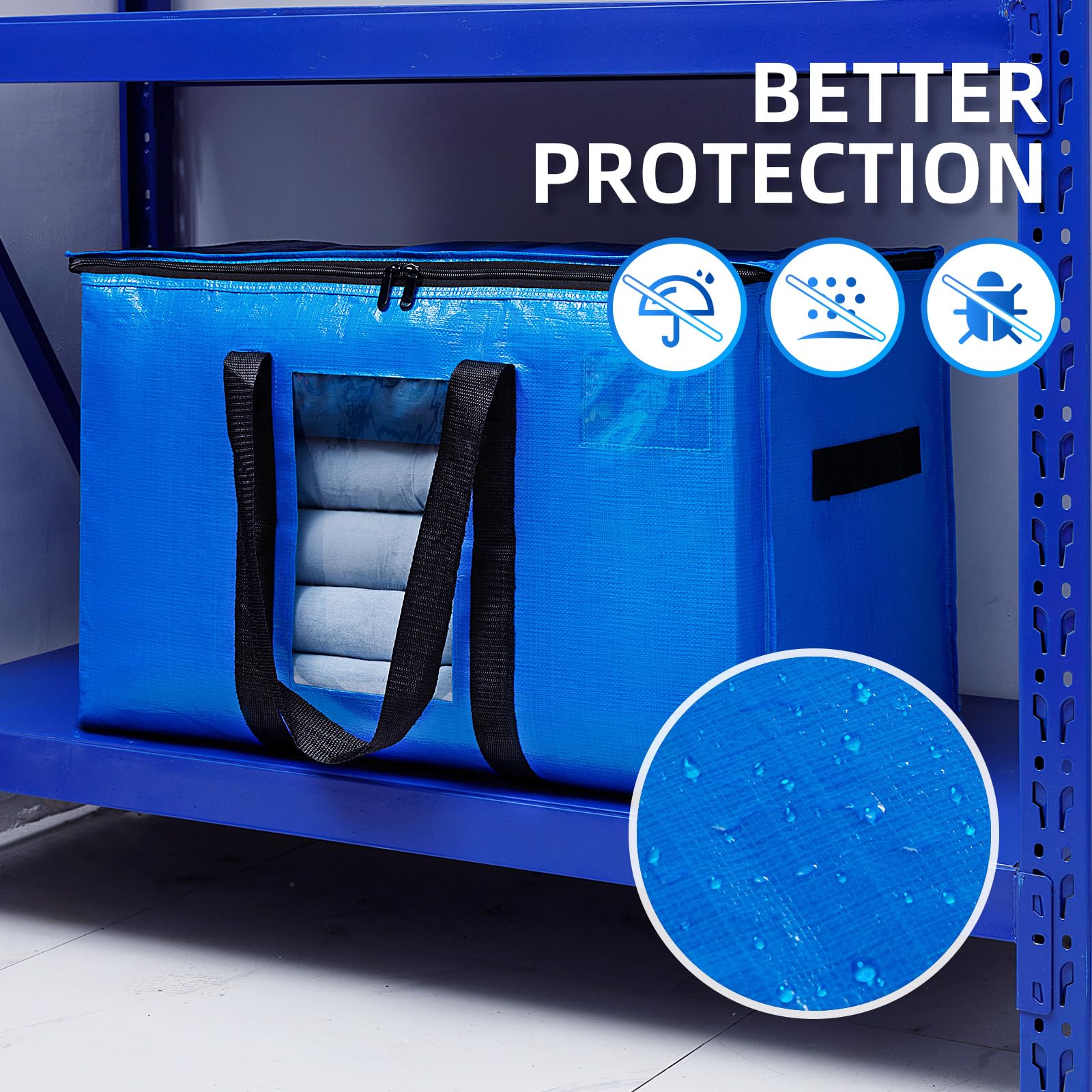 Dntorx Lot De 6 Sacs De Rangement De 120 L - Sacs De Déménagement Robustes - Sacs De