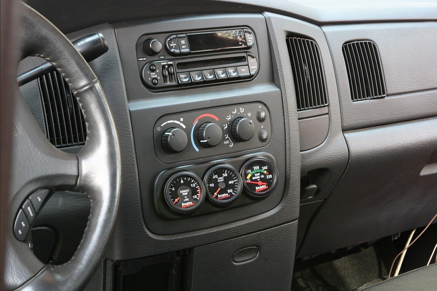 Banks 63319 Dash Pod Mount Instrument Console (Banks Power ; 3 Gauge for use with 2003-2005 Dodge Ram)