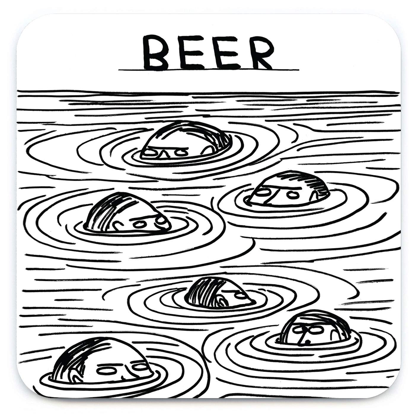 Official David Shrigley - Funny Coaster - Small Gift Ideas for Him Her - Friends Birthday - Housewarming Present - New Home Gift - Funny Gifts for Women Men - Sold by Brainbox Candy