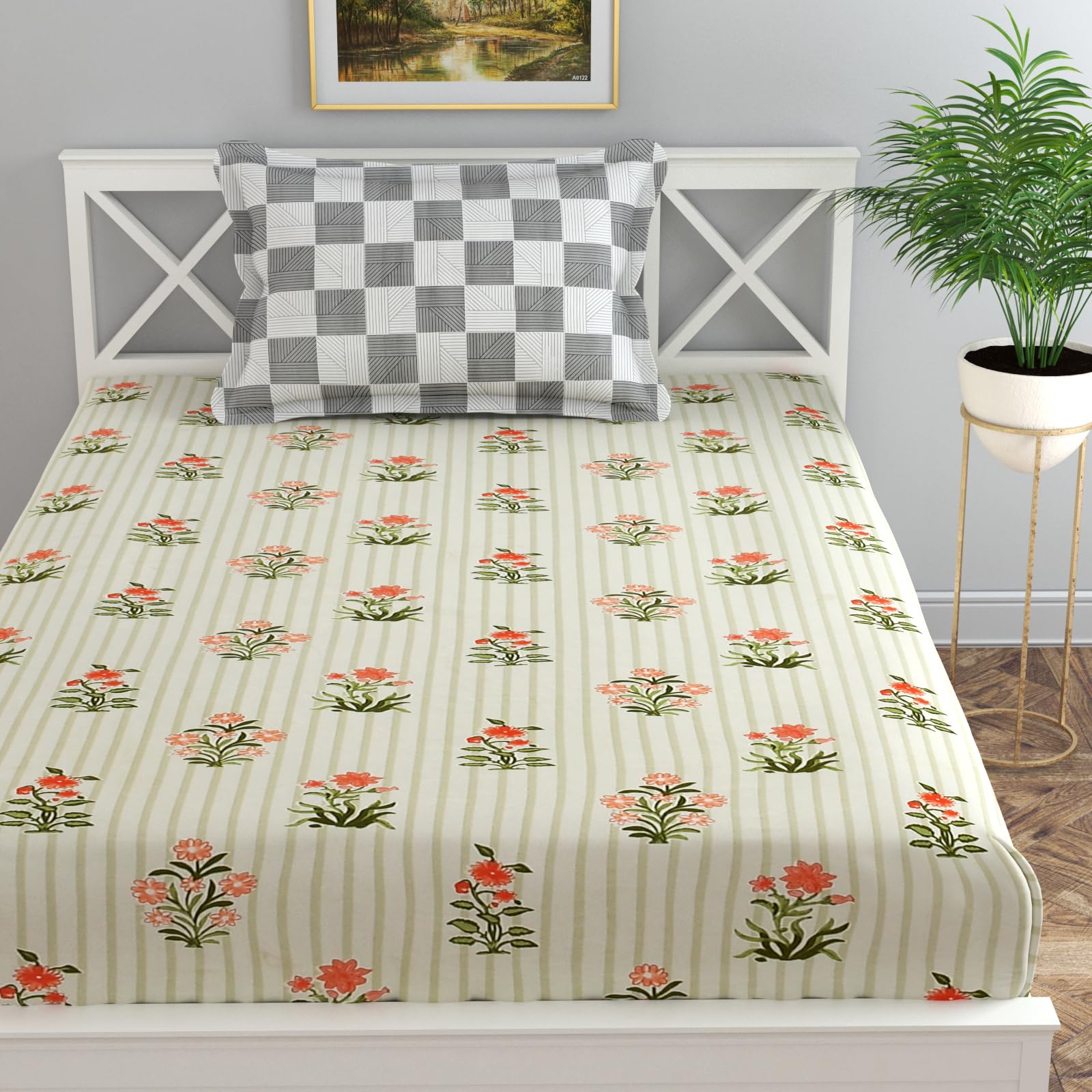 Florida Pink Floral Microfiber Bedsheet – Soft & Stylish -13