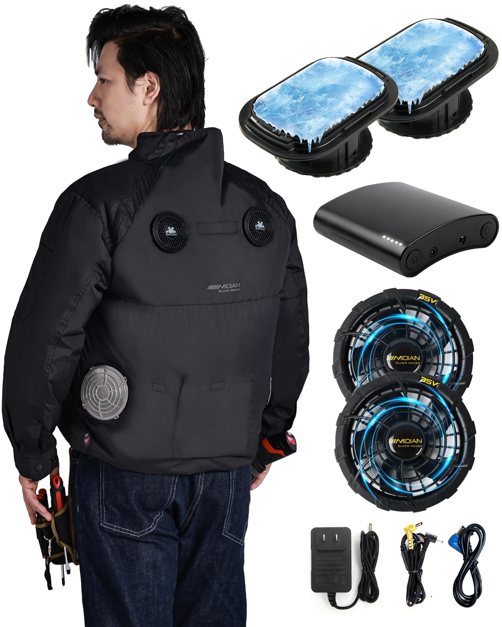 [MIDIAN] ペルチェ冷却服 長袖【2026業界独創 2つ冷却器&扇風機搭載 Amazon.co.jp: [MIDIAN] ペルチェ冷却服 長袖【2026業界独創 2つ冷却器