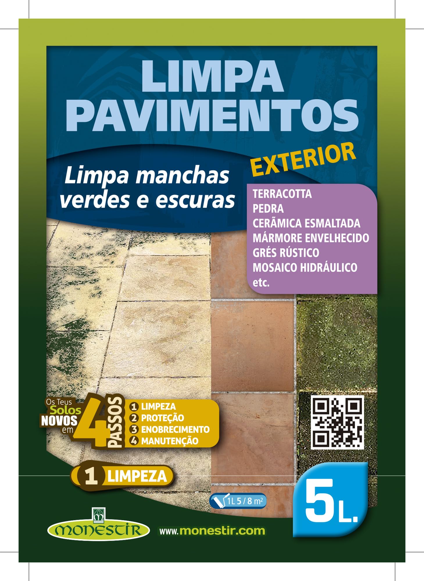 MONESTIR - Limpiador Pavimentos Exteriores - 5 Litros
