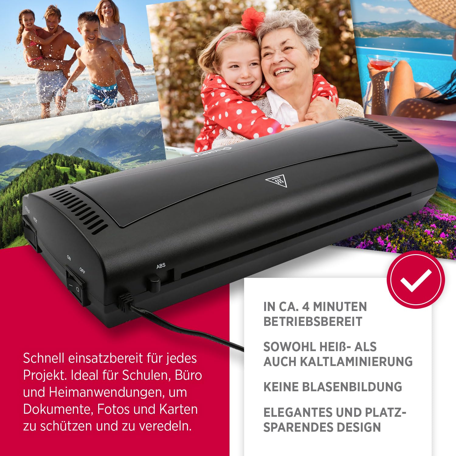 Olympia A 230, set de laminación 4 en 1 para A4, 75 - 125 micras, negro, 3113