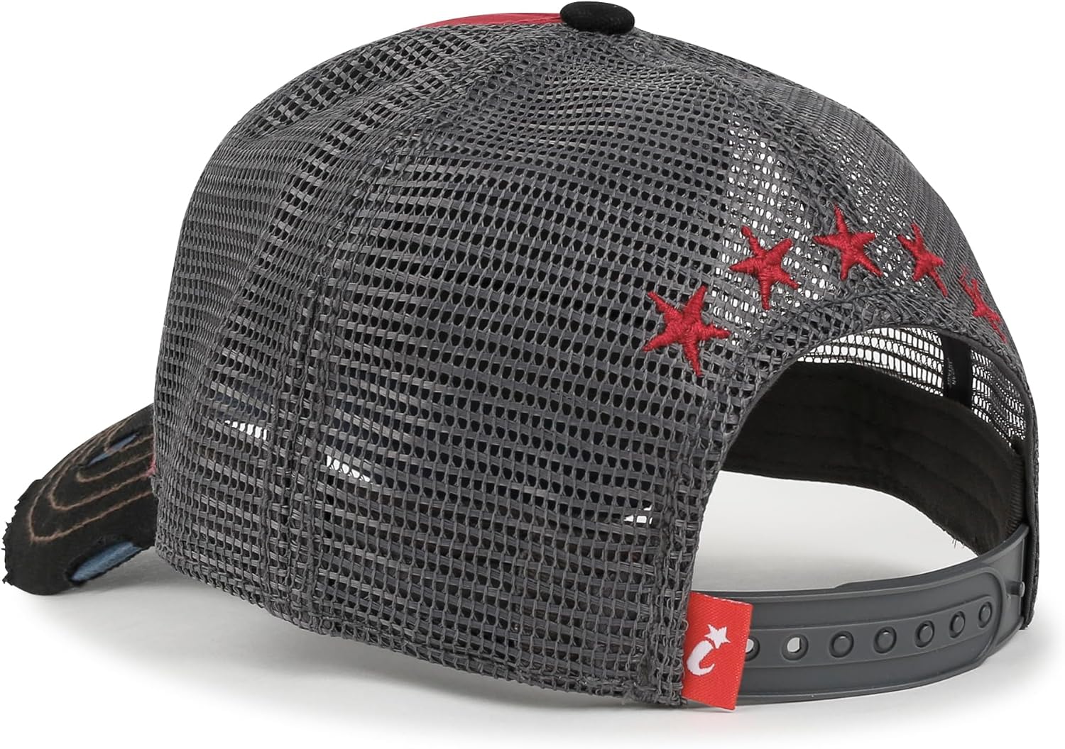 ililily Premium Manhattan Wide Embroidery Trucker Hat Vintage Baseball Cap