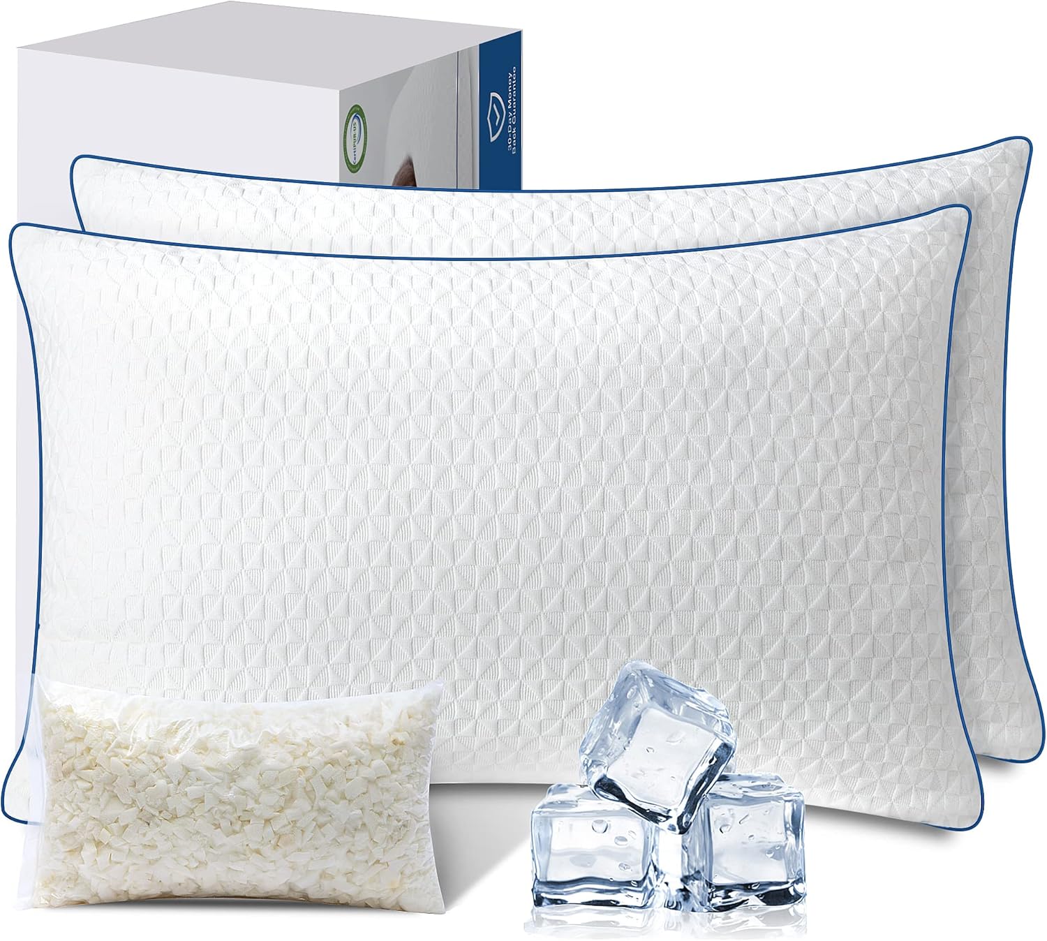 viewstar Shredded Memory Foam Pillows Queen Size, viewstar