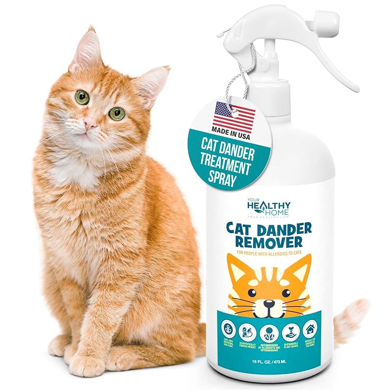 Spray removedor de caspa para gatos sem Aloe Vera YourHealthyHome – Pacote com 1