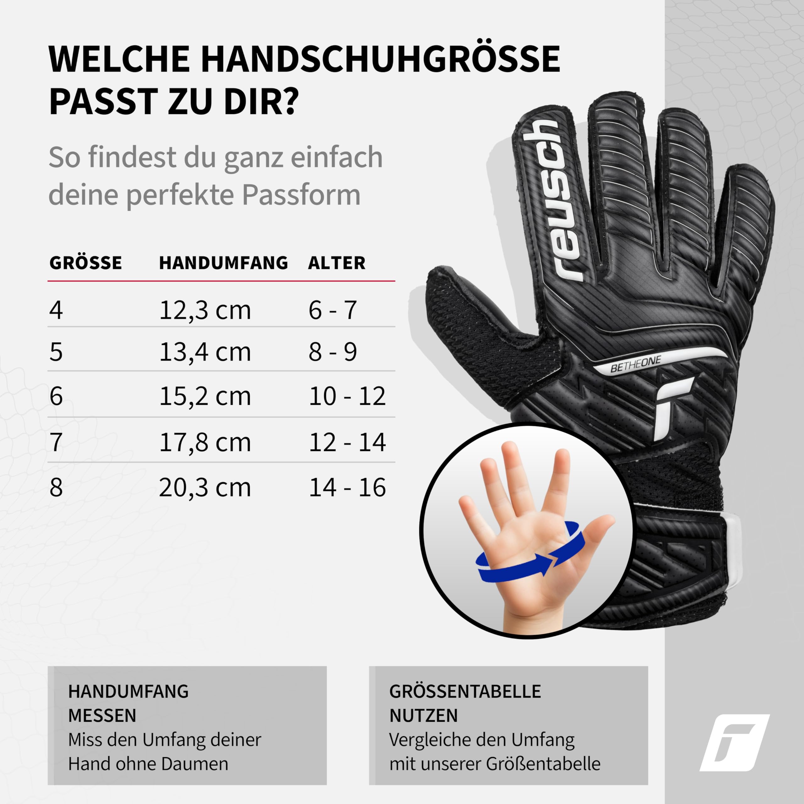 Reusch Attrakt Junior Unisex rękawice bramkarskie z zewnętrznymi szwami i solidną powłoką, odpowiednie do wszystkich powierzchni boisk piłkarskich dla dzieci, chłopców