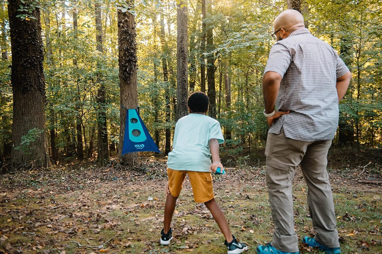 ENO - TrailFlyer Outdoor Game - Outdoor Accessories for Hiking, Camping, Beach, and Festivals - Navy/Seafoam