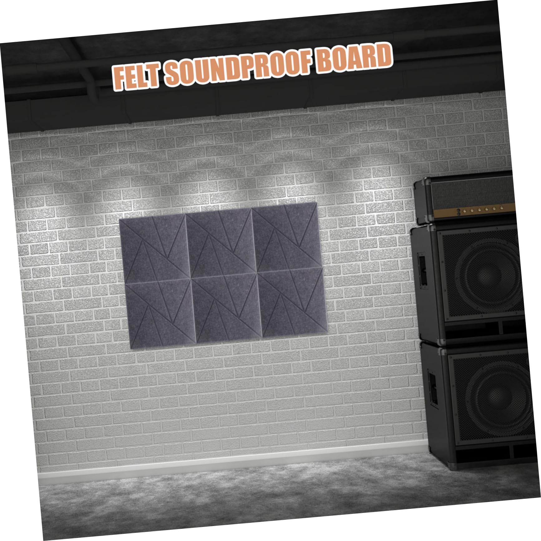 Sosoport 6 Pezzi Pannello Acustico Fonoassorbente in Poliestere, Autoadesivo, Riduce i Rumori, per Casa e Stanza Gaming