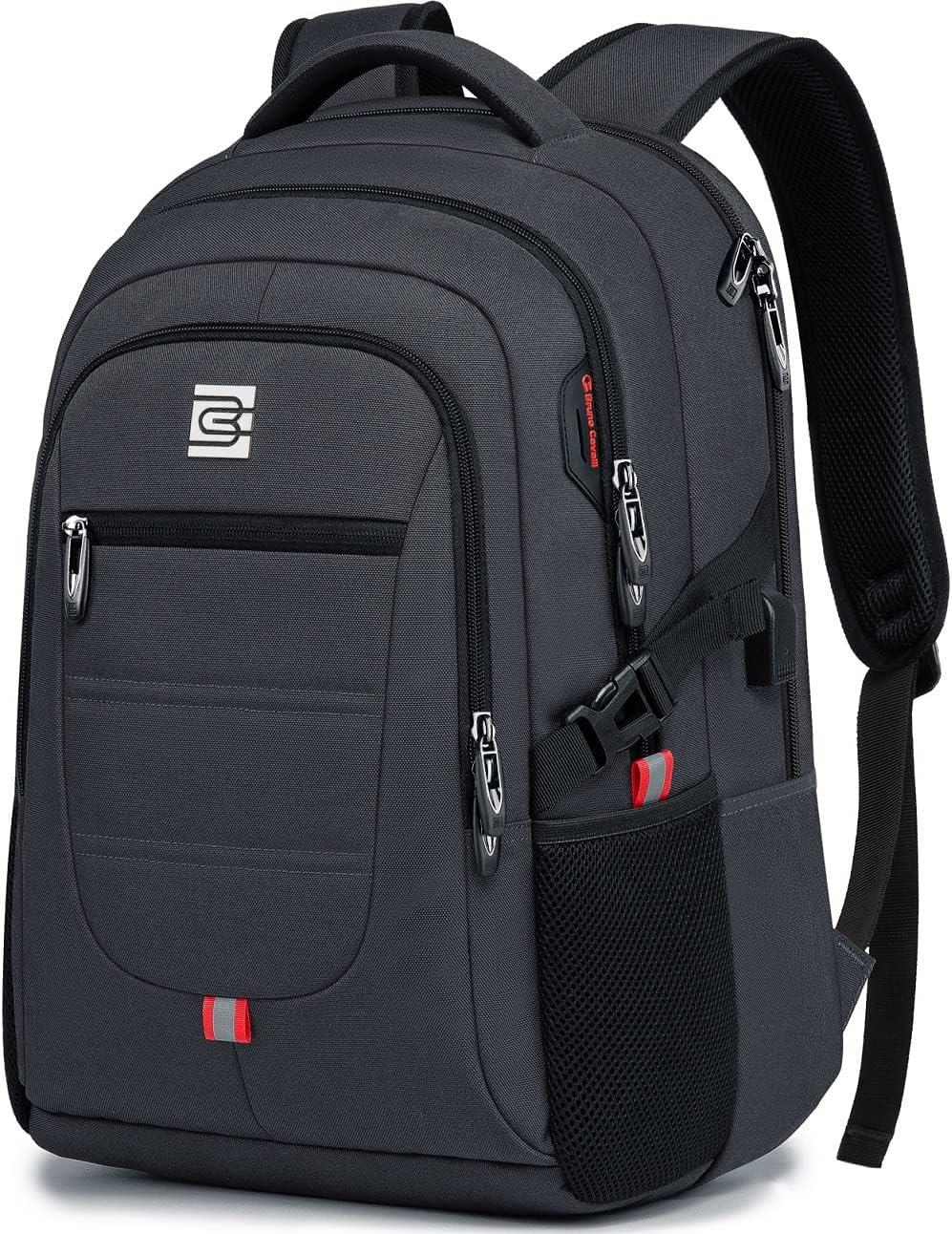 Laptop Backpack, Business Travel Anti Theft Durable Laptops Backpack with USB Charging Port, Gifts for Women & Men Water Resistant College School Computer Bag Fits 15.6 Inch Notebook,Grey : Electronics