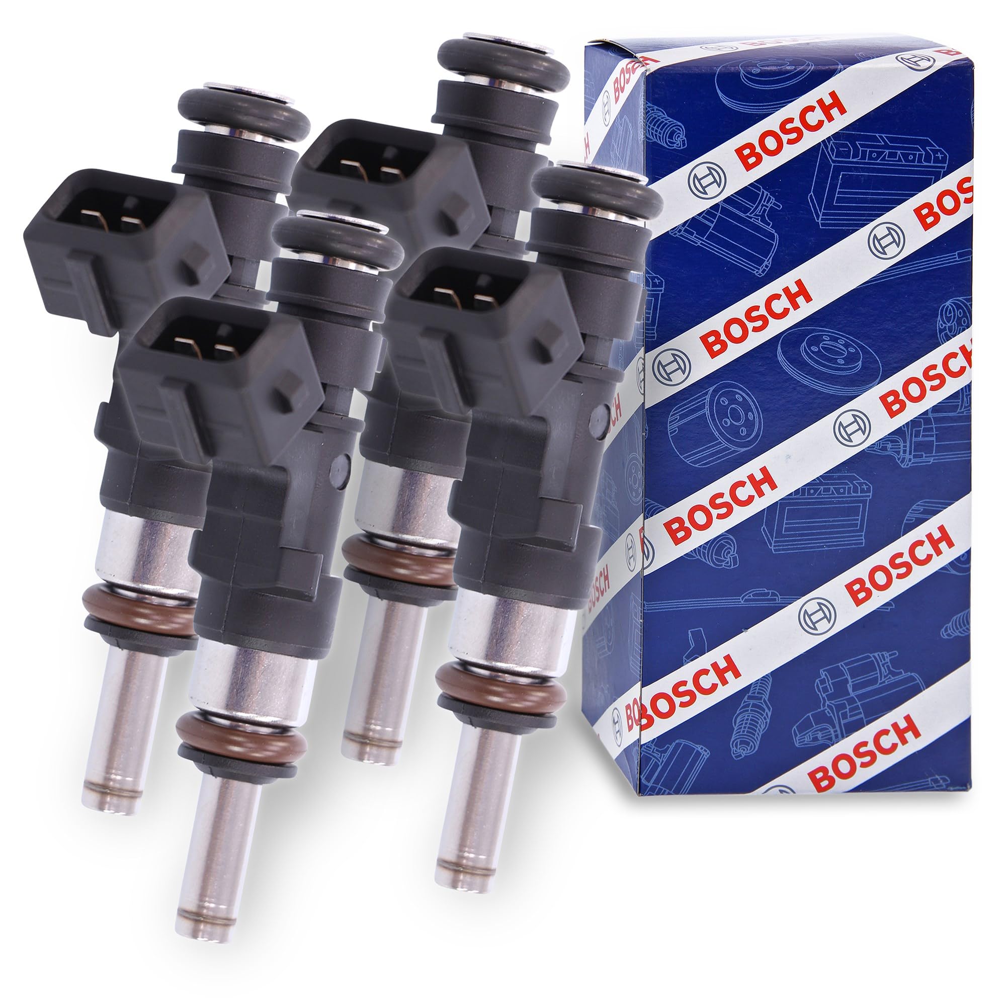 BOSCH 4x Iniettore 0280158124 Compatibile con: FERRARI 599 GTB/GTO, 599 SA, F430, F430 Spider, MASERATI GRAN TURISMO I, GRANCABRIO