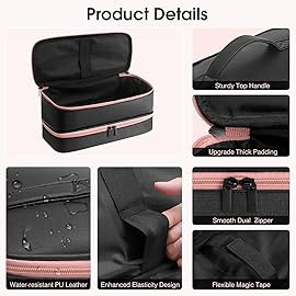 Travel Hair Dryer Case for Shark Flexstyle, Double-Layer Carrying Case for Shark Flex Style Blow Dryer, Portable Hair Tools Storage Organizer Bag for Shark Beauty Hairdryer Attchments (Teal Green)