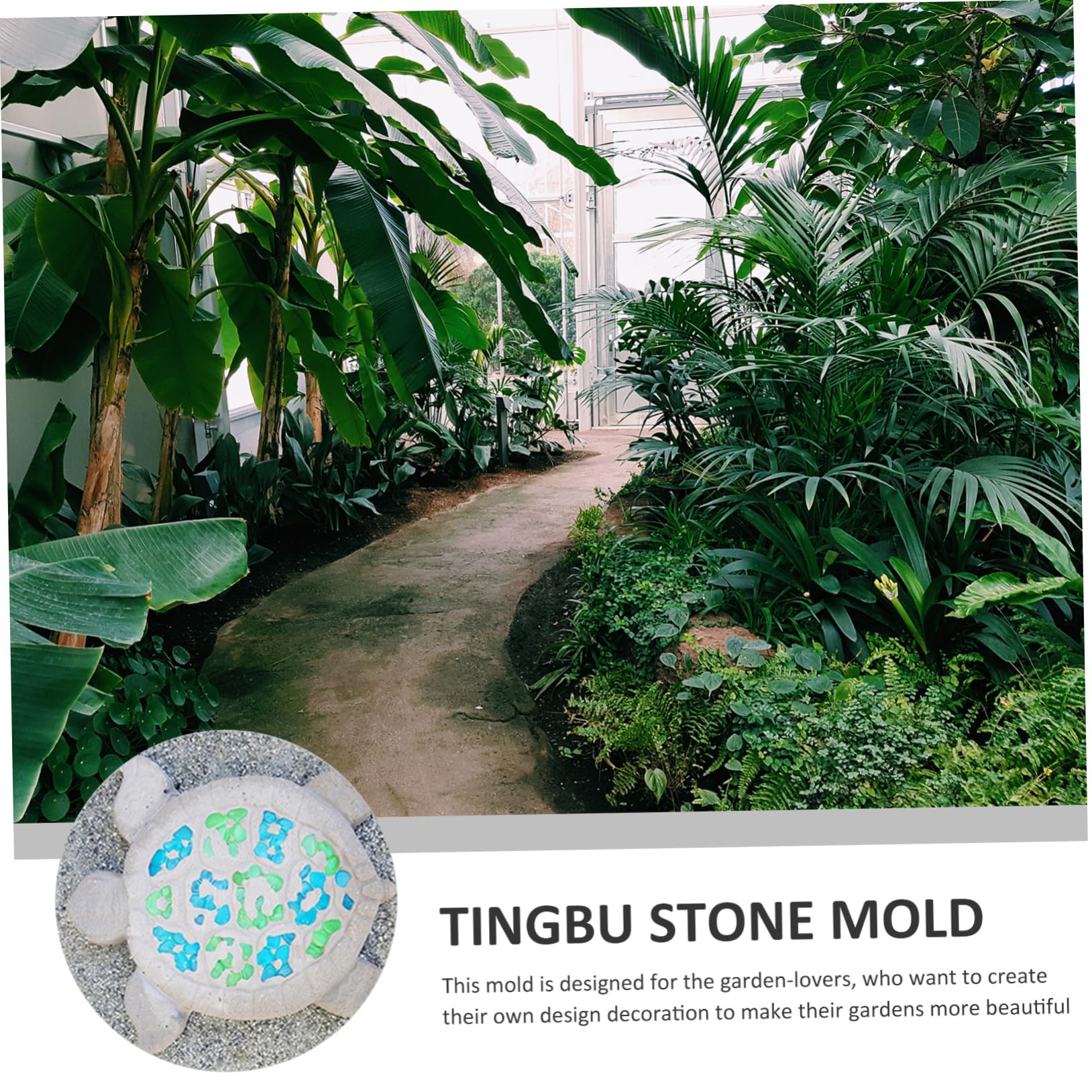BESPORTBLE Modelo De Piedra De Tingbu Azulejos Del Patio Moldura De Hormigón Alfombra De Hierba Al Aire Moldes De Piedra Para Hormigón Molde De Hormigón De El Plastico