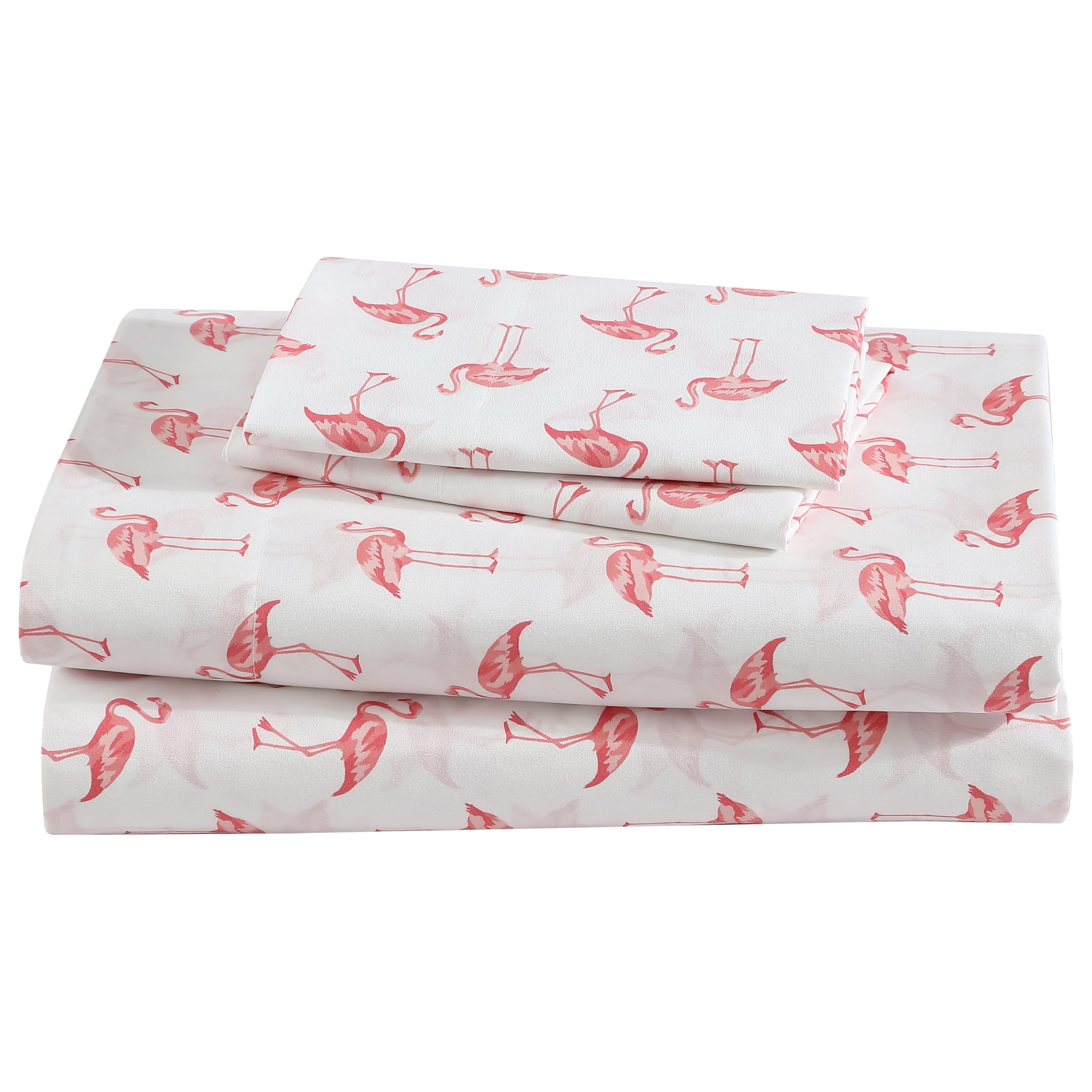 Beatrice Home Fashions Coastal Print Microfiber Sheet Set, Soft, Comfy, 12" Deep Pockets, Full, Headed South