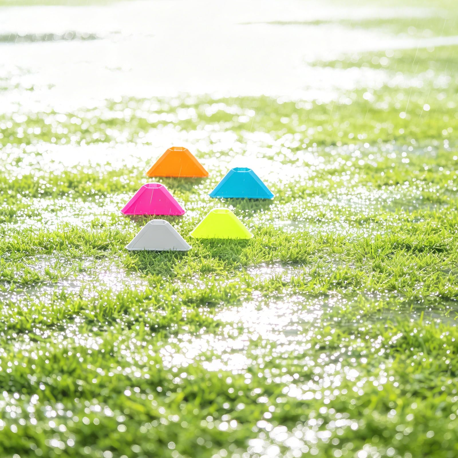 TOYANDONA 30 Unidades Conos de Entrenamiento de Fútbol Triángulo de Plástico para Ejercicios Dinámicos, Almacenamiento Fácil y Adaptable para Todos los Niveles
