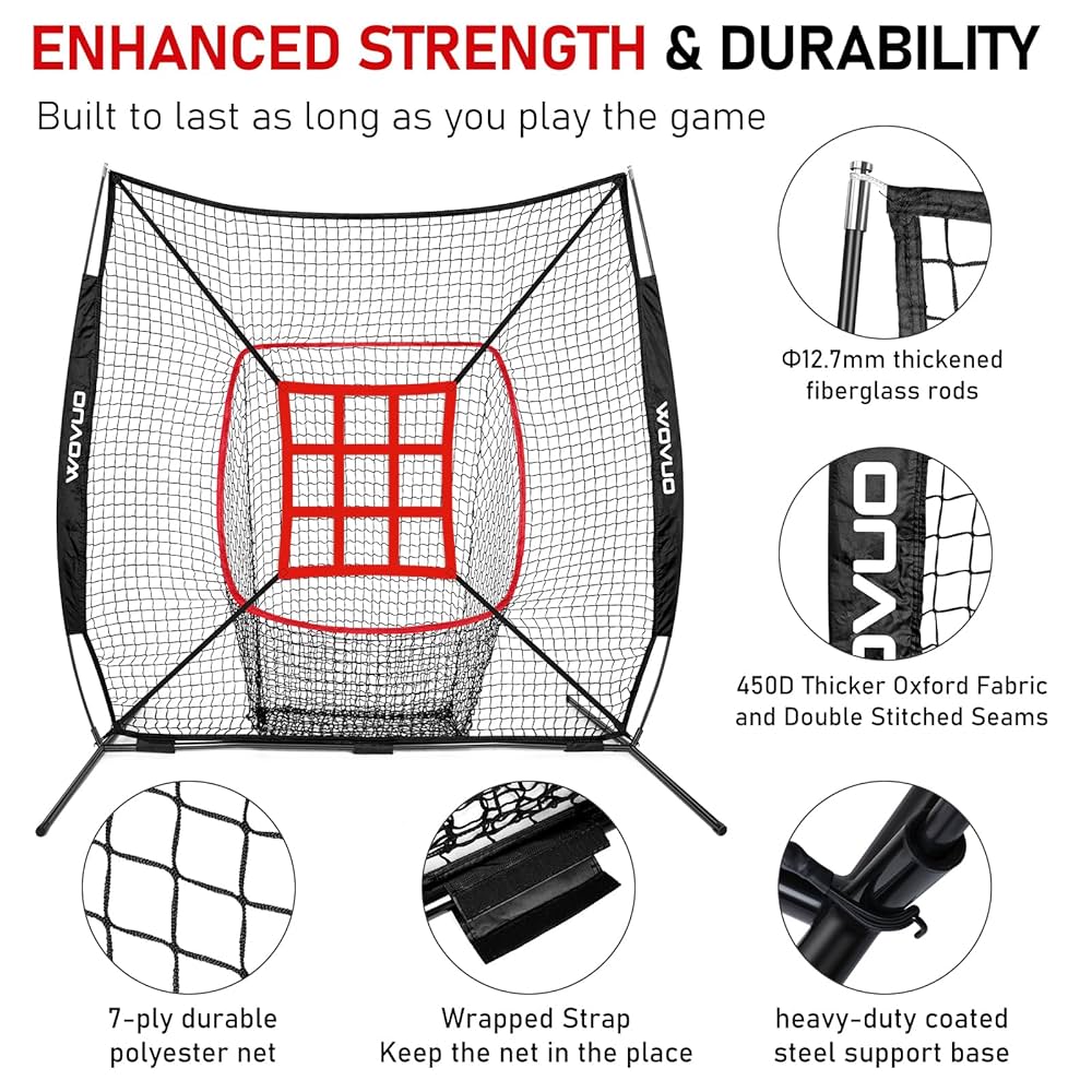 Amazon.com : 7x7 ft Baseball Net for Batting Pitching