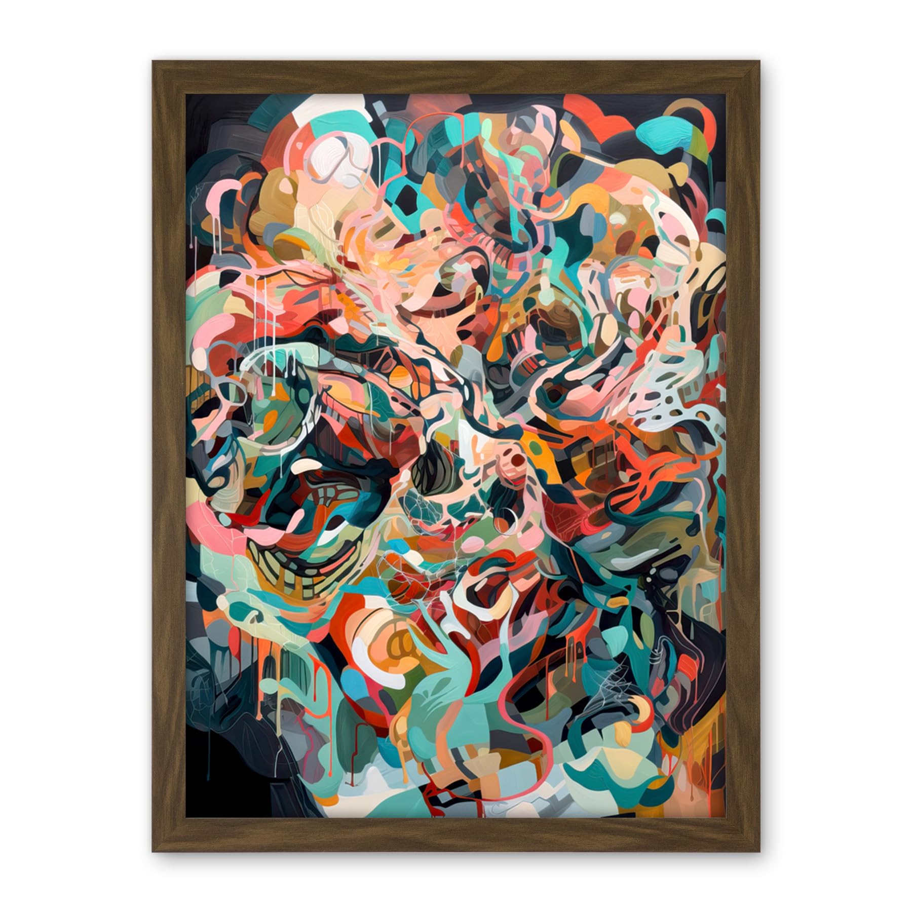 Artery8 Henri Matisse Inspired Abstract Organic Shapes Artwork Framed Wall Art Print 18X24 Inch