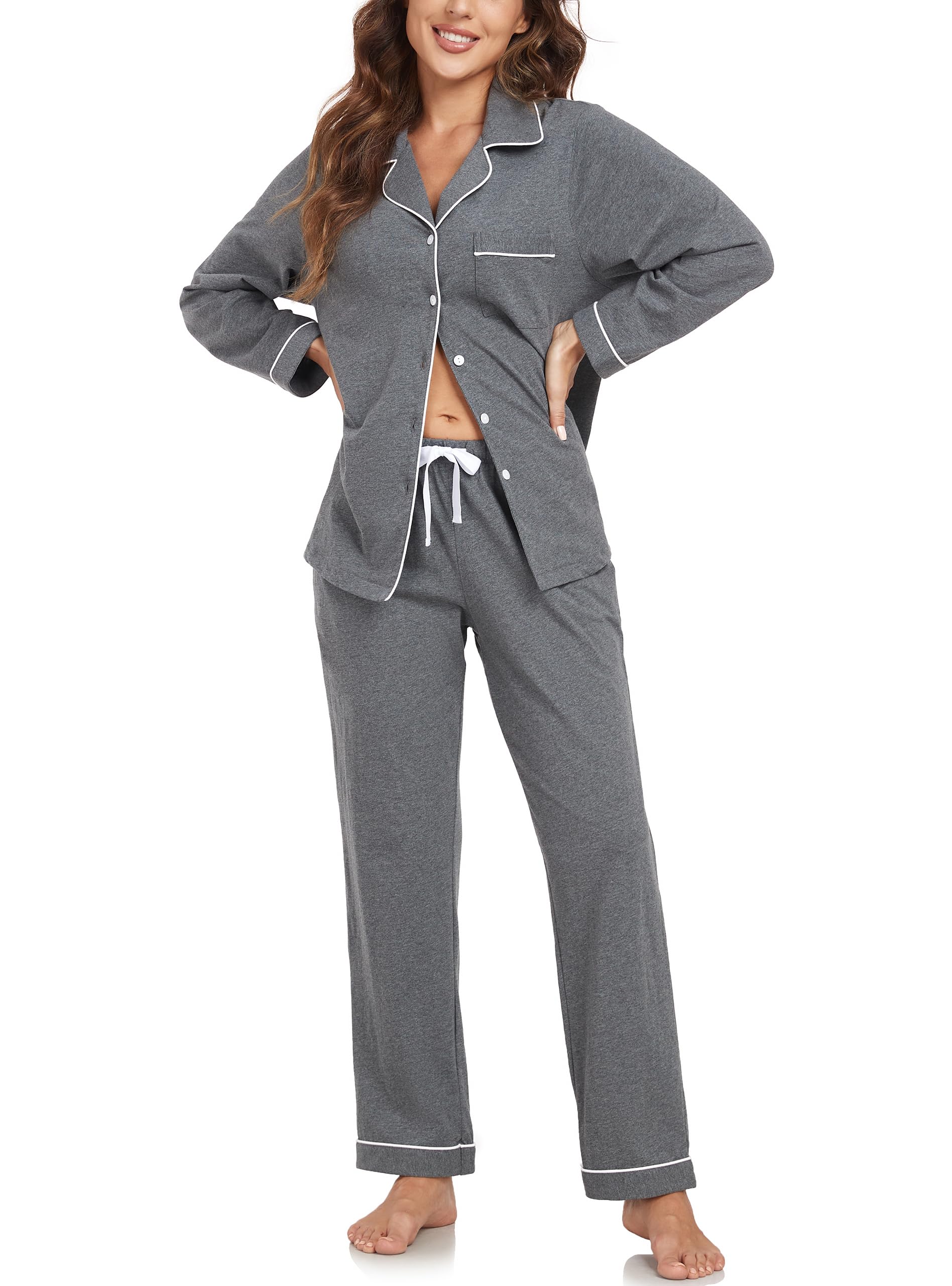 EA'S SECRET Herren-Pyjama-Set aus 100% Baumwolle, kurzärmeli