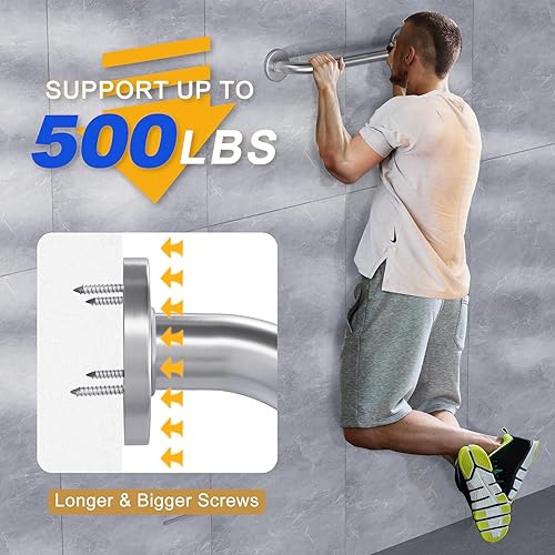 Miniatura 2 de AmazerBath Barras de apoyo para ducha para personas mayores antideslizantes, barra de seguridad para el baño para personas necesitadas, barras de