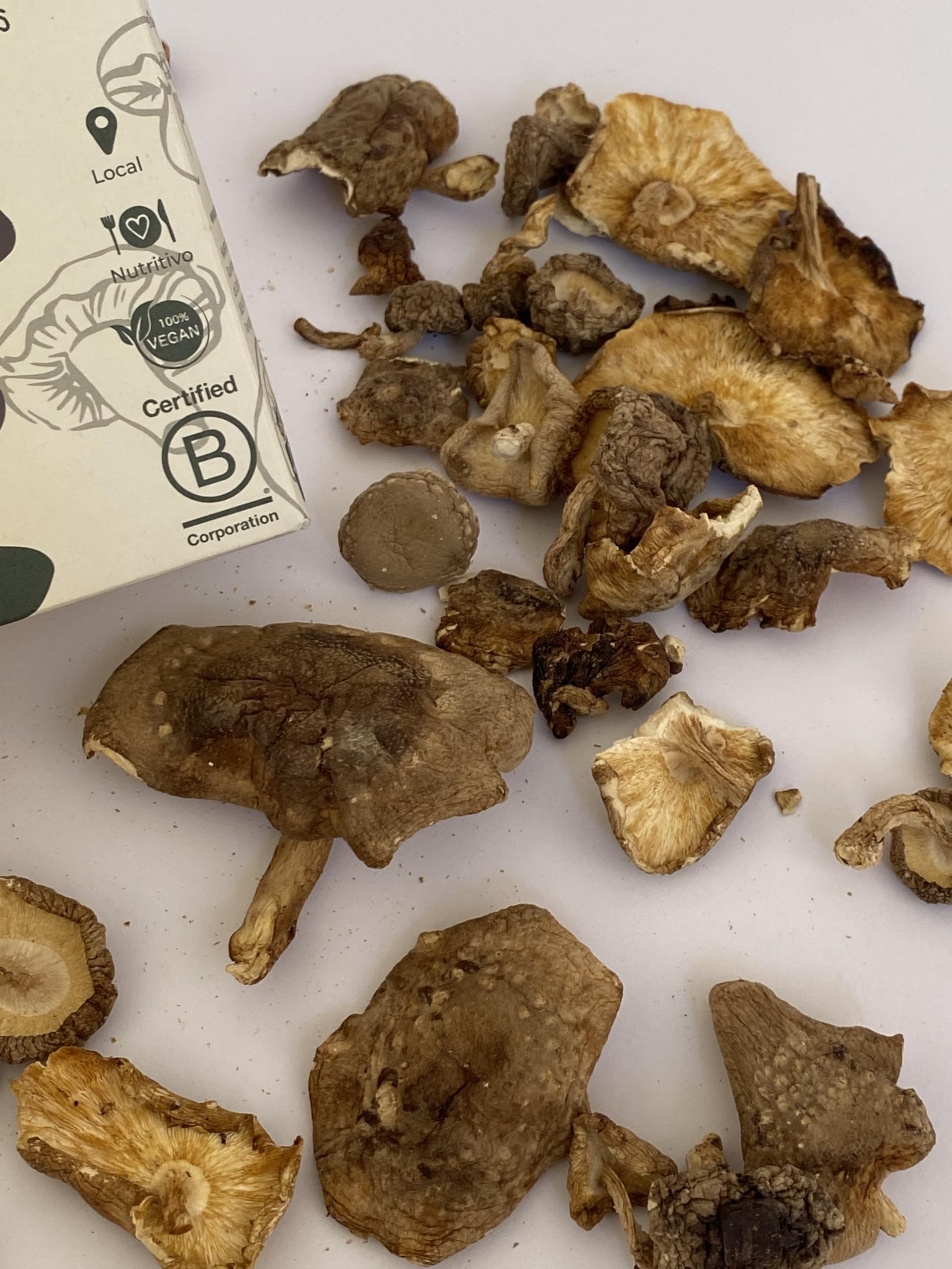 Setas Shiitake Deshidratadas 3x25g Champiñones Secos Comestibles Naturales
