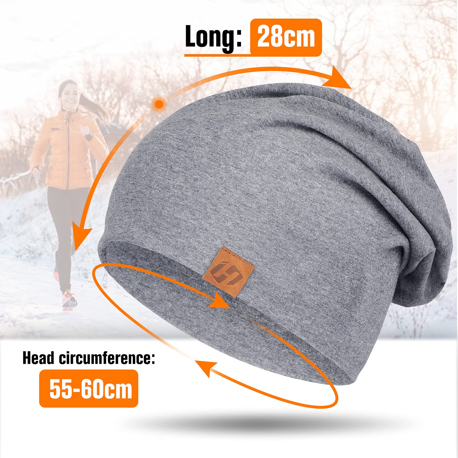 HASAGEI Berretto da donna leggero morbido unisex Slouch Beanie elastico berretto da uomo per tutte le stagioni