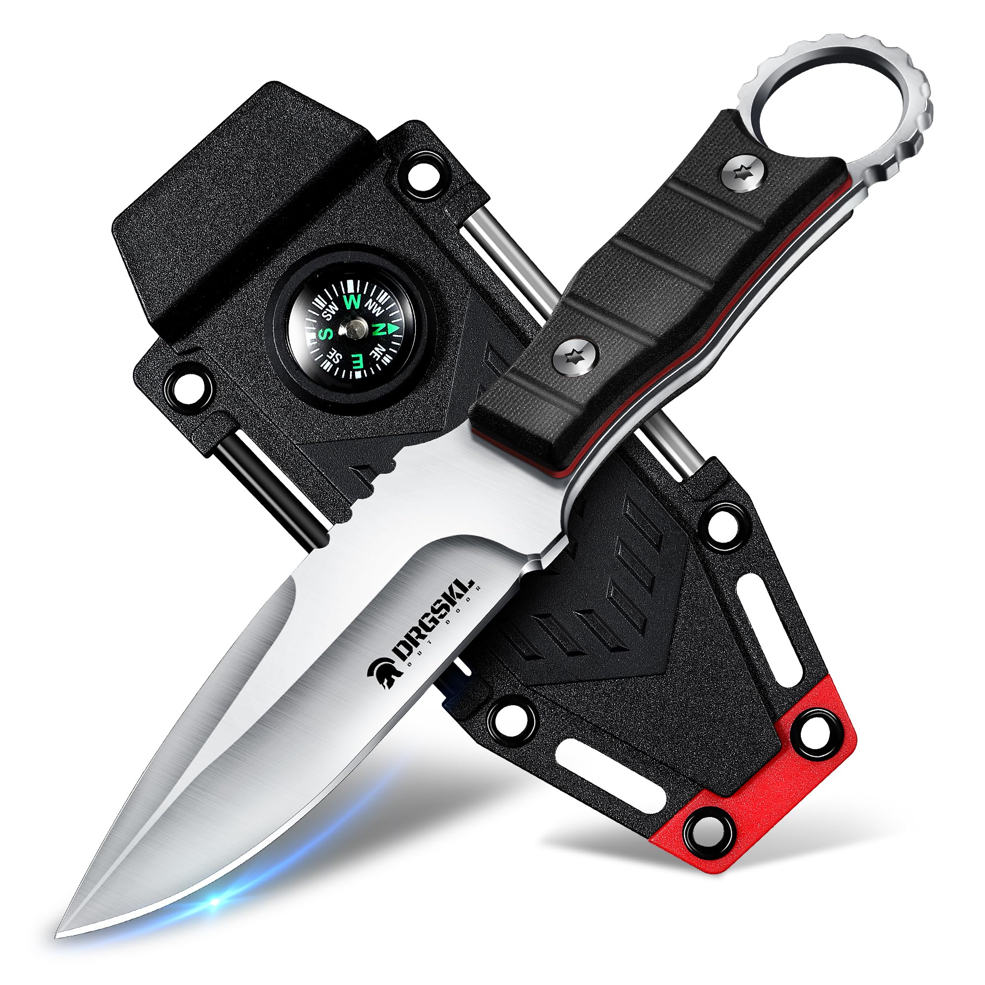 DRGSKL Messer Jagdmesser Feststehende Klinge Outdoor Messer Survival Feststehende Klinge Mit Kydexscheide FüR MäNner Camping Jagen Wandern