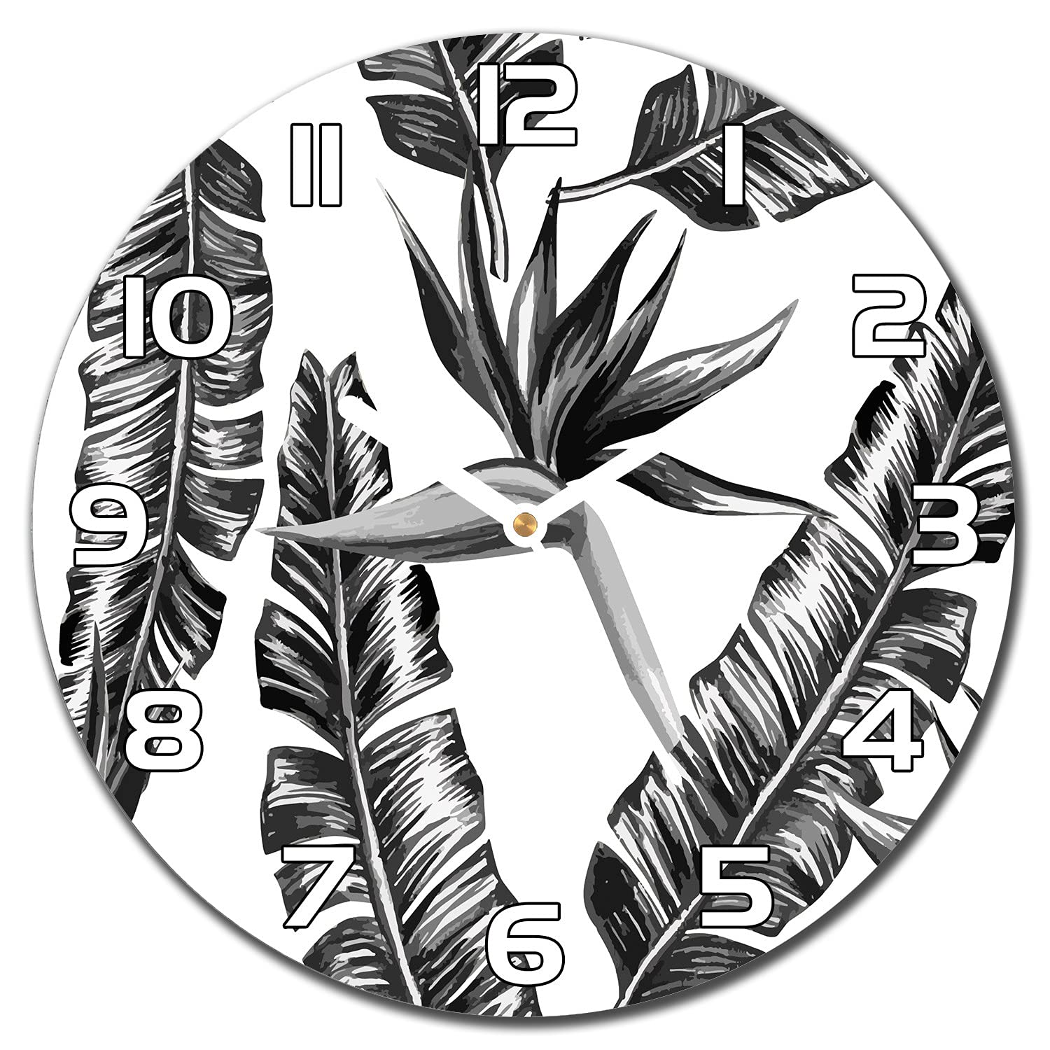 Horloge en verre de sécurité 30 cm avec aiguilles blanches lisibles