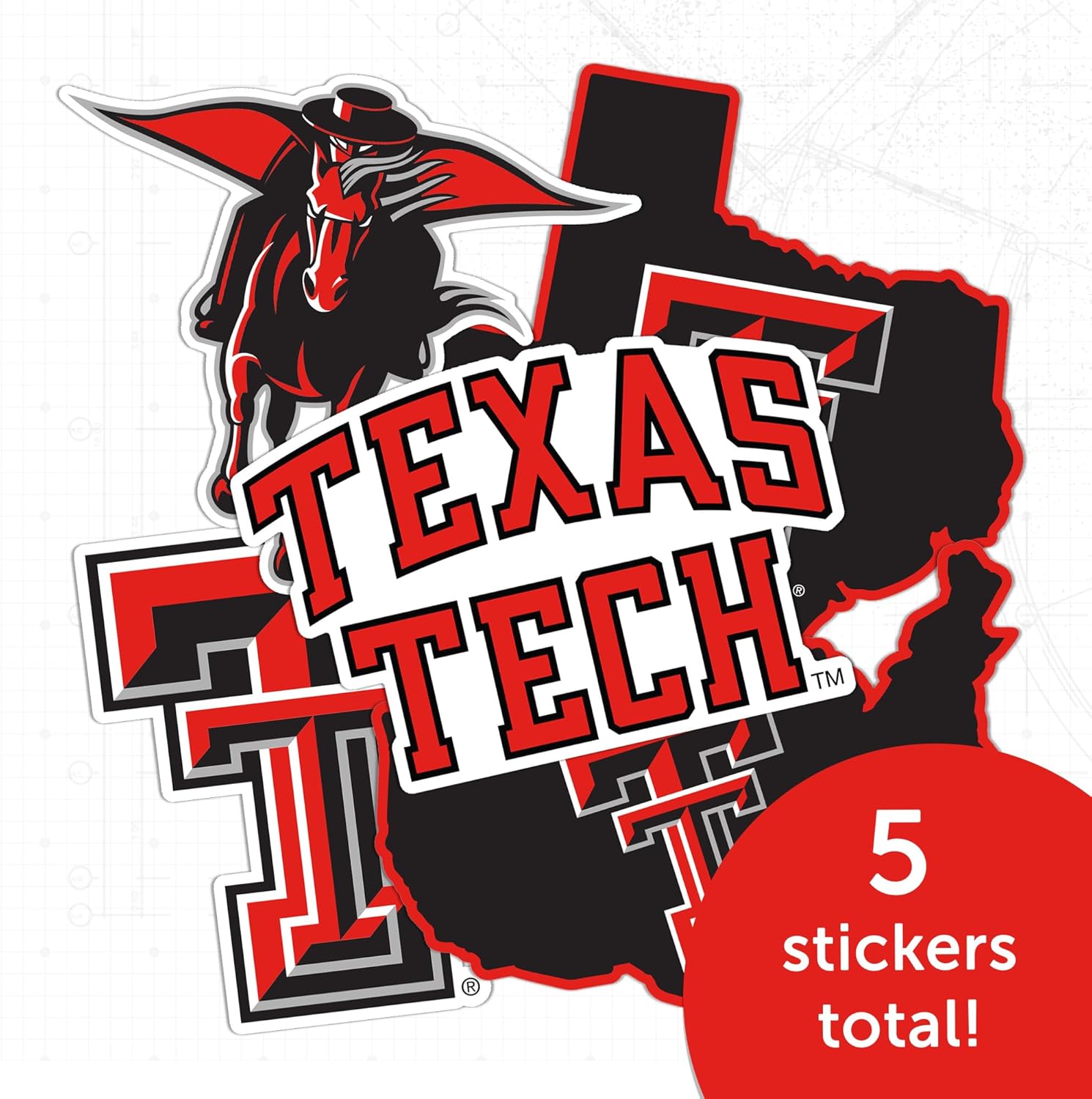 Desert Cactus Texas Tech University Sticker TTU Red Raiders Sticker Vinyl Decals Laptop Water Bottle Car T2 (Type 2-3) - Image 5