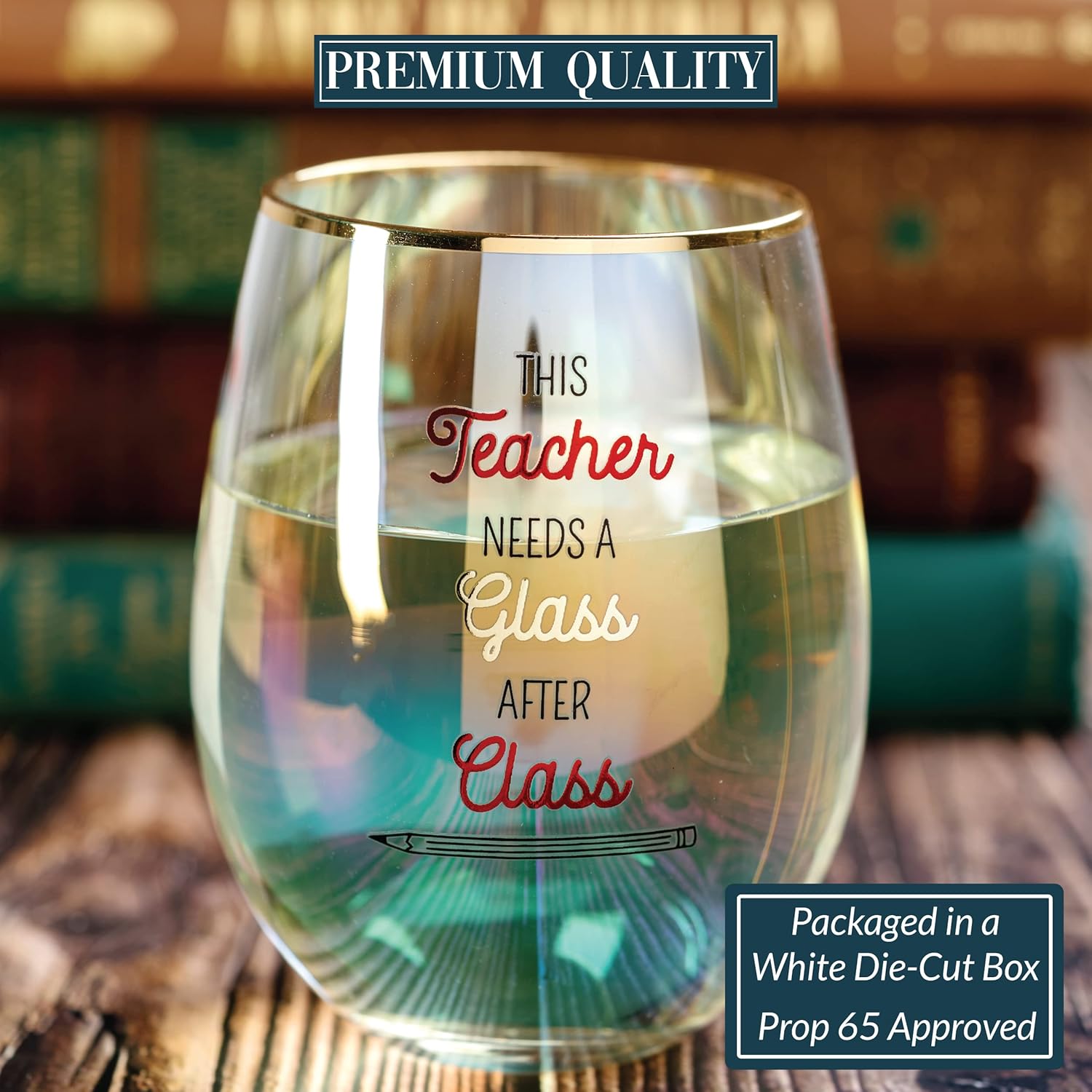 Pavilion - This Teacher Needs A Glass After Class 18 Oz Stemless Wine Glass Elementary Middle High School Gift From Administration For Teacher Friend : Home & Kitchen