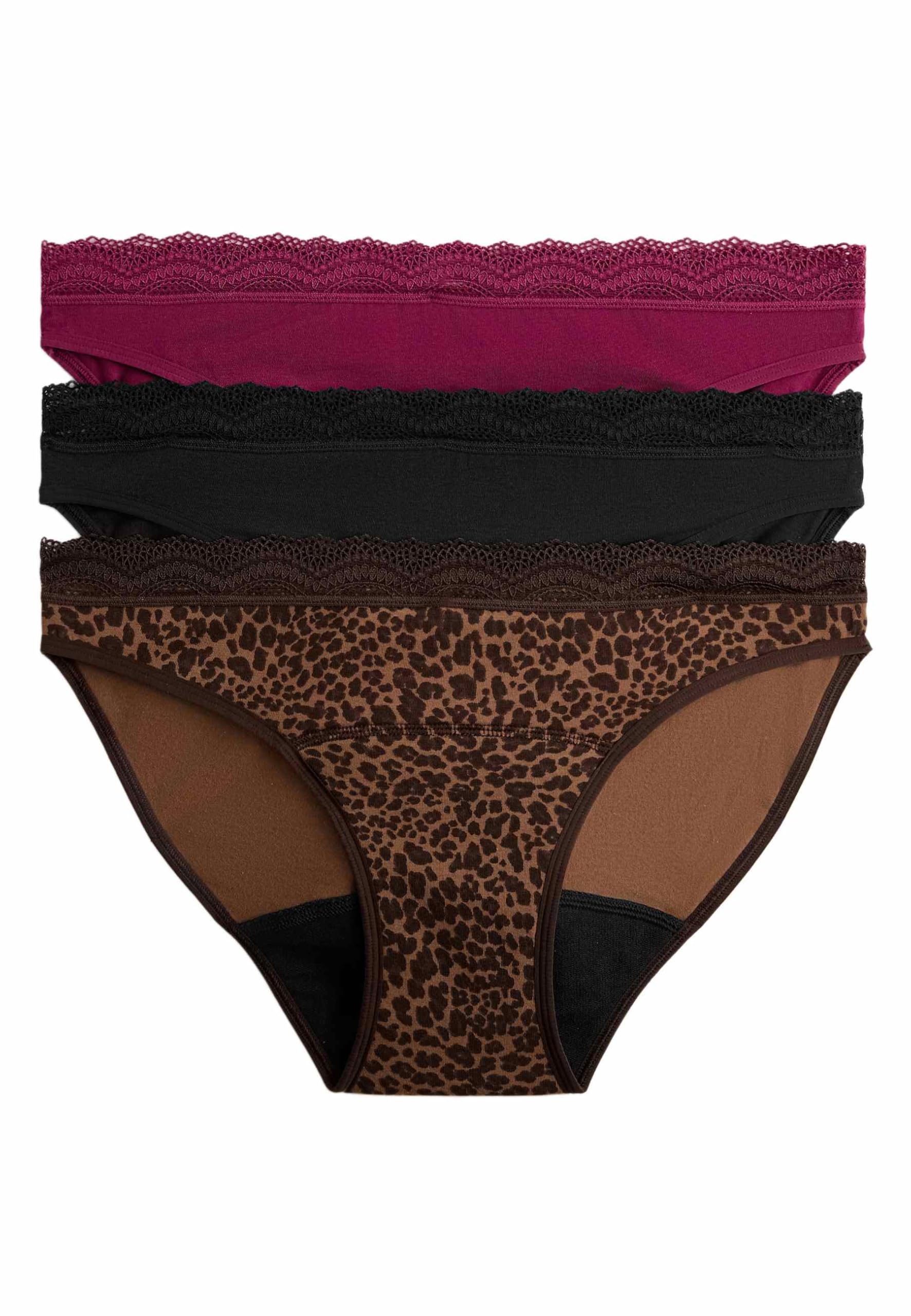 Marks & Spencer Damen Baumwolle Unterhose 3er-Pack Regular | Mit mittlerem Bund, Leicht
