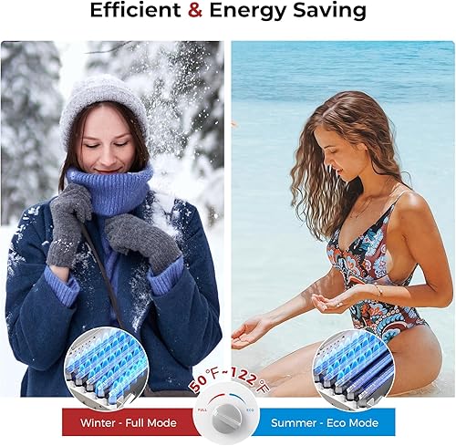 Miniatura 5 de CAMPLUX - Calentador de agua portátil a gas propano de 2.64 GPM, 68,000 BTU para exteriores, sin tanque, calentador de agua para acampar con