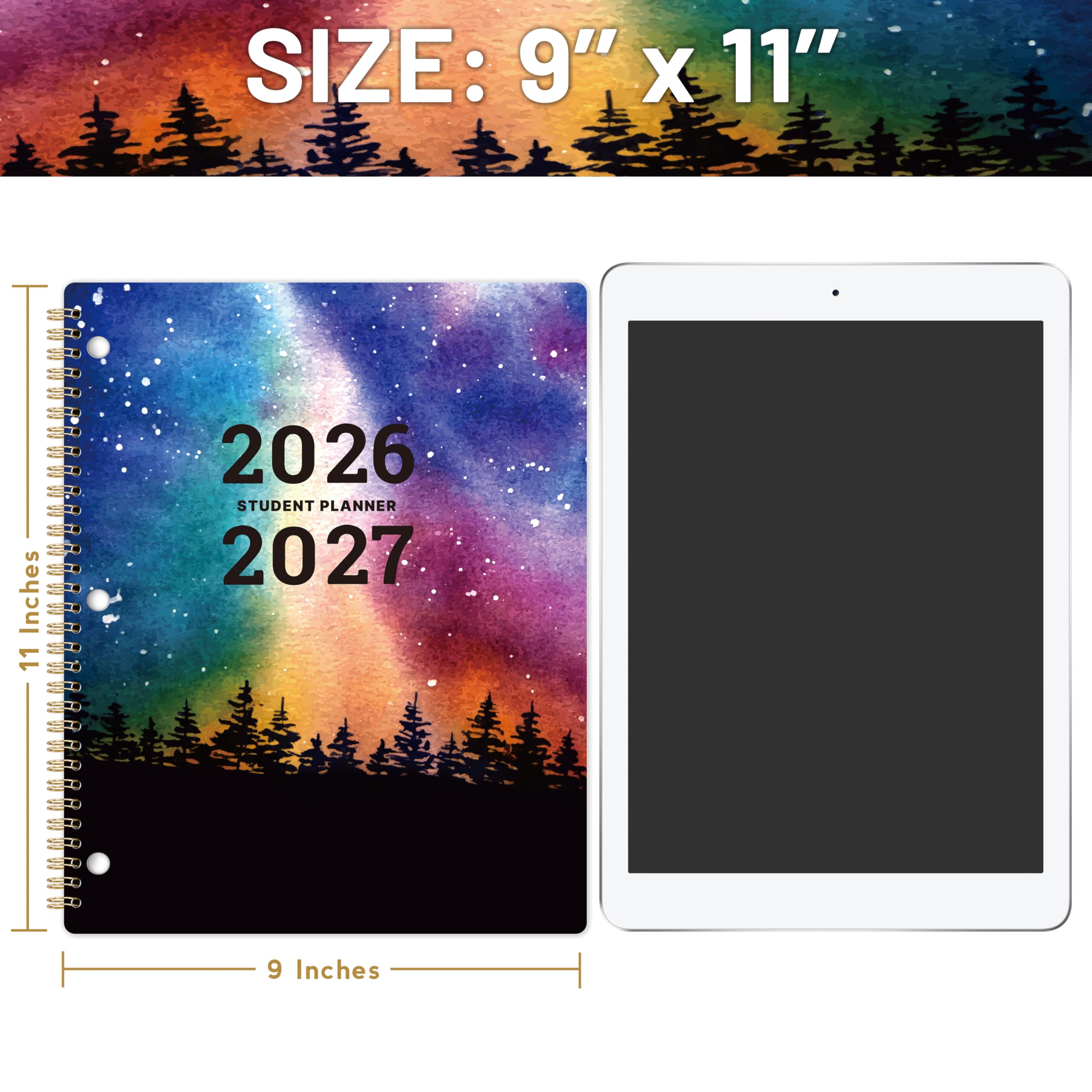 Schülerplaner 2024-2025 - Schulplaner 2024-2025, Aug. 2024 - Jun. 2025, 21,6 x 27,9 cm, Monats- und Wochenplaner für Mittel- oder Oberschule