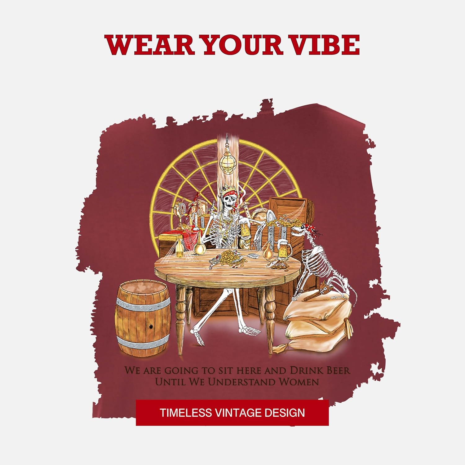 SEA DOG Vintage Graphic T-Shirt Garment Dyed 100% Ringspun Cotton, Relaxed Fit, Pre-Shrunk, Printed in USA - Drink Beer - Image 4