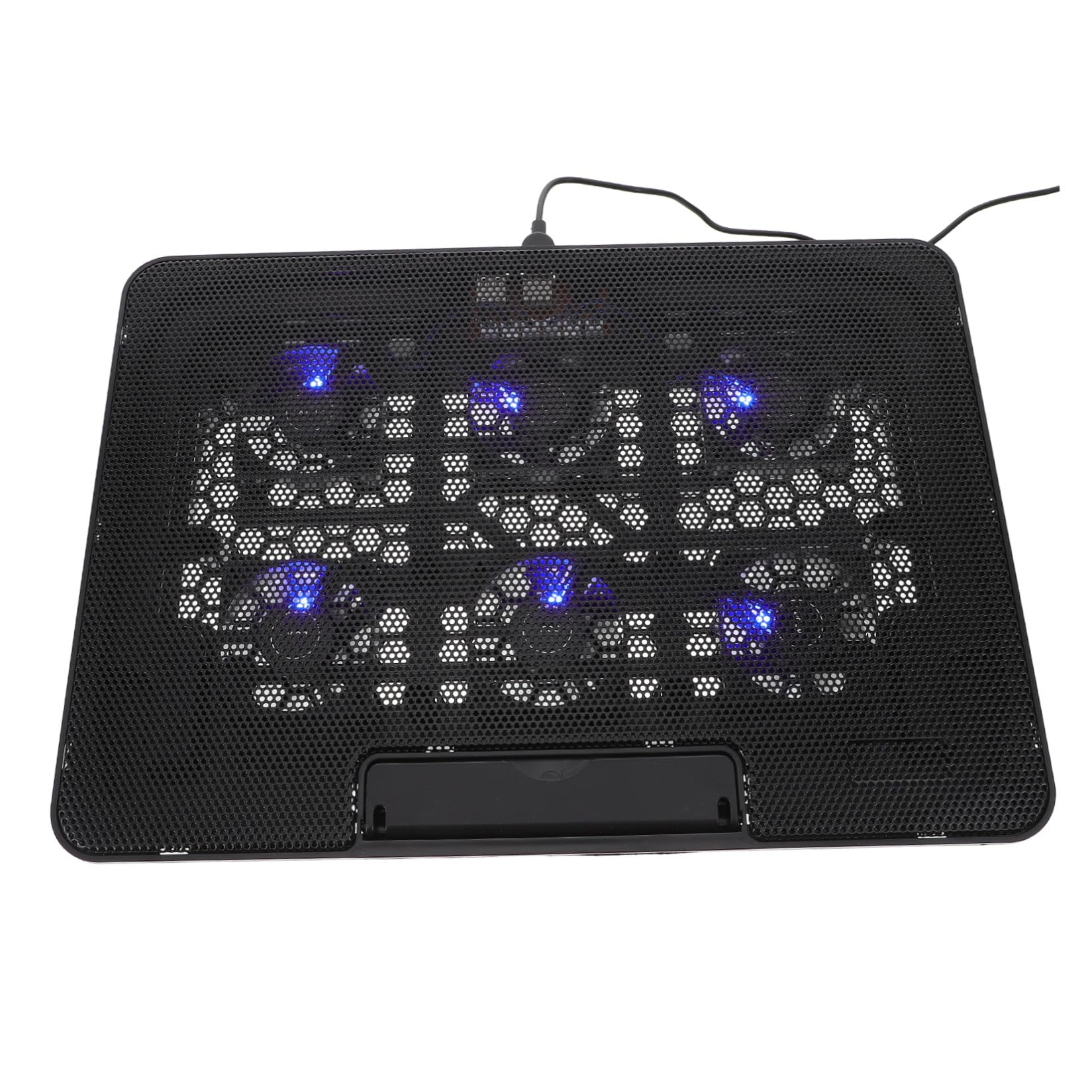 POPETPOP Base di Raffreddamento per Laptop Nero in Plastica 6 Ventole Silenziose, Facile da Trasportare, per Desktop e Viaggio, la Stagione Calda