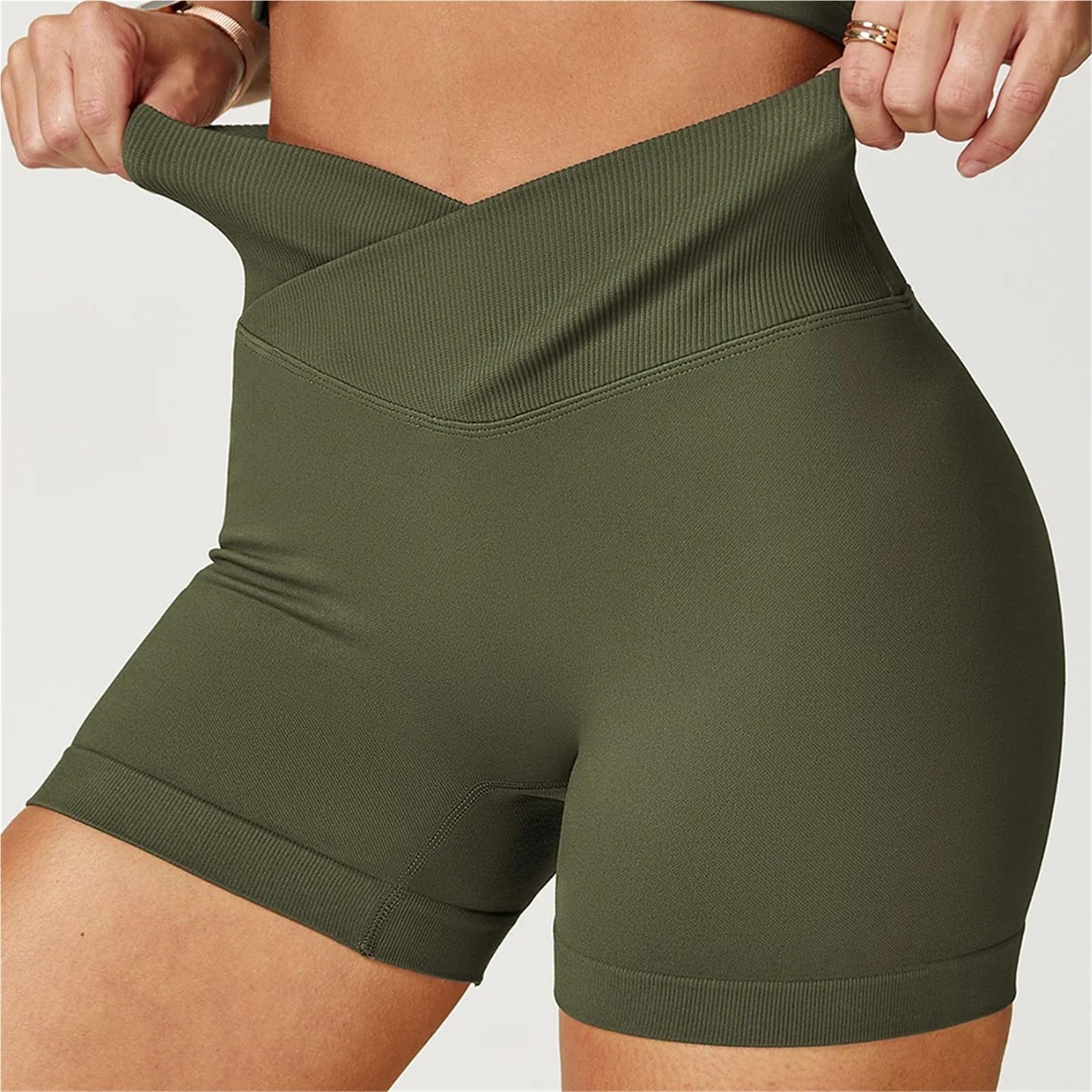 Shorts Sportivi da Donna Pantaloncini da Donna a Vita Alta, Senza Cuciture, Sportivi, Ciclismo, Jogging, Fitness, Push-up, Leggings, Abbigliamento Yoga per Il Ciclismo
