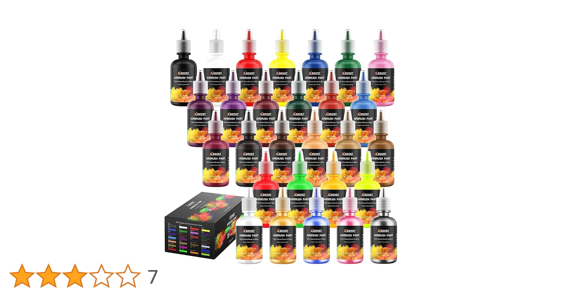 エアブラシ　塗料多数 Amazon | XDOVET エアブラシ塗料 28色 絵の具 水性アクリル塗料