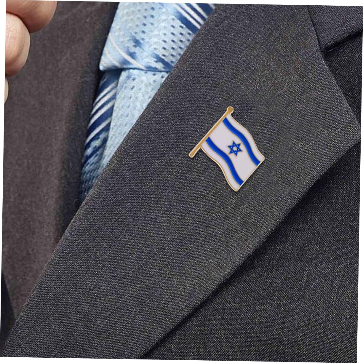 ibasenice Pines de Solapa Bandera de Israel, Broches de Aleación Ligeros y Creativos Set de 3 Esenciales para Fiestas y Ocasiones Obsequios