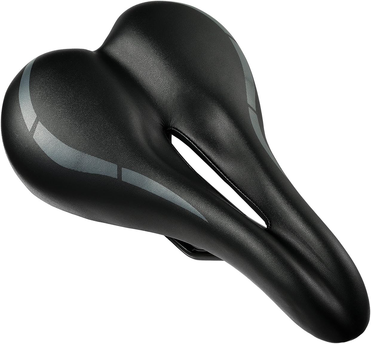 Deruicent Bike Seat, Thicken Bike Saddle Soft Comfortable MTB Mountain Road Sponge Bicycle Saddle Cushion Imitation Leather Cycling Seat Mat