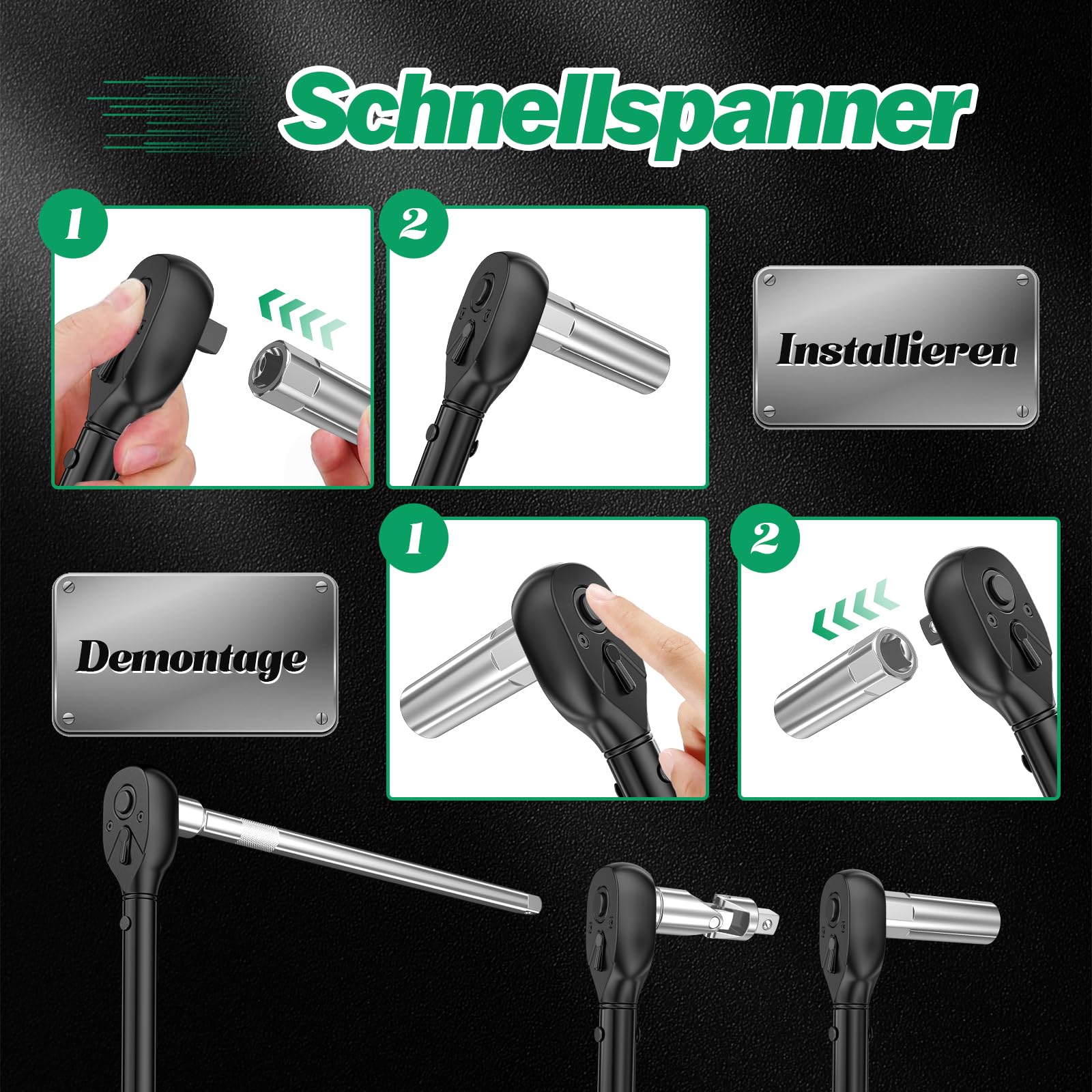 Chiave Dinamometrica 3/8" 5-60Nm, con Prolunga da 25 cm, Utilizzata per la Sostituzione Delle Candele di Accensione di Biciclette, Motocicli e Automobili