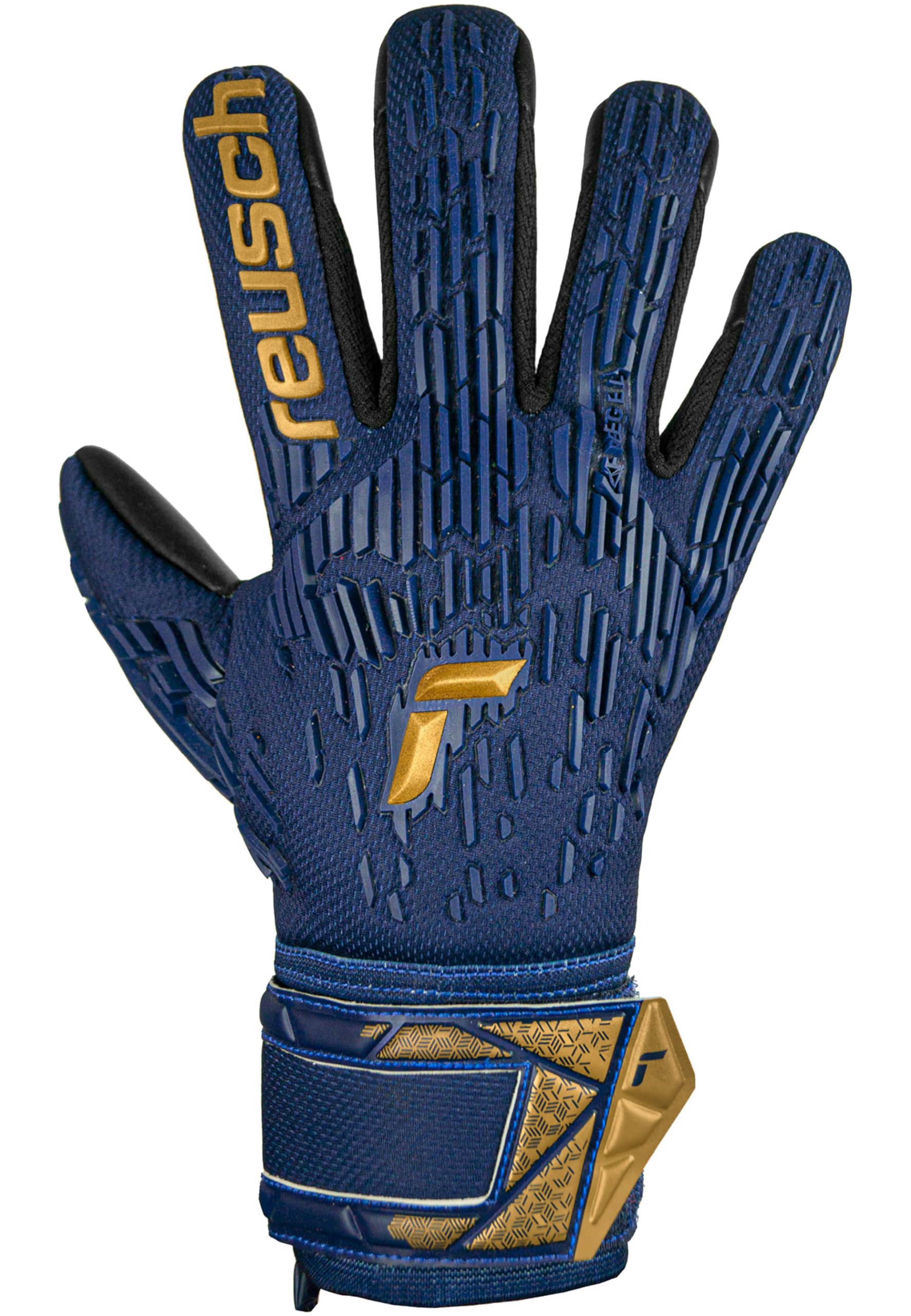 Reusch Guanti da portiere per uomo e adulti | ottima presa e vestibilità perfetta | traspiranti | per allenamenti e partite | erba sintetica ed erba naturale | Taglie 7,5-11 | Attrakt Freegel Silver