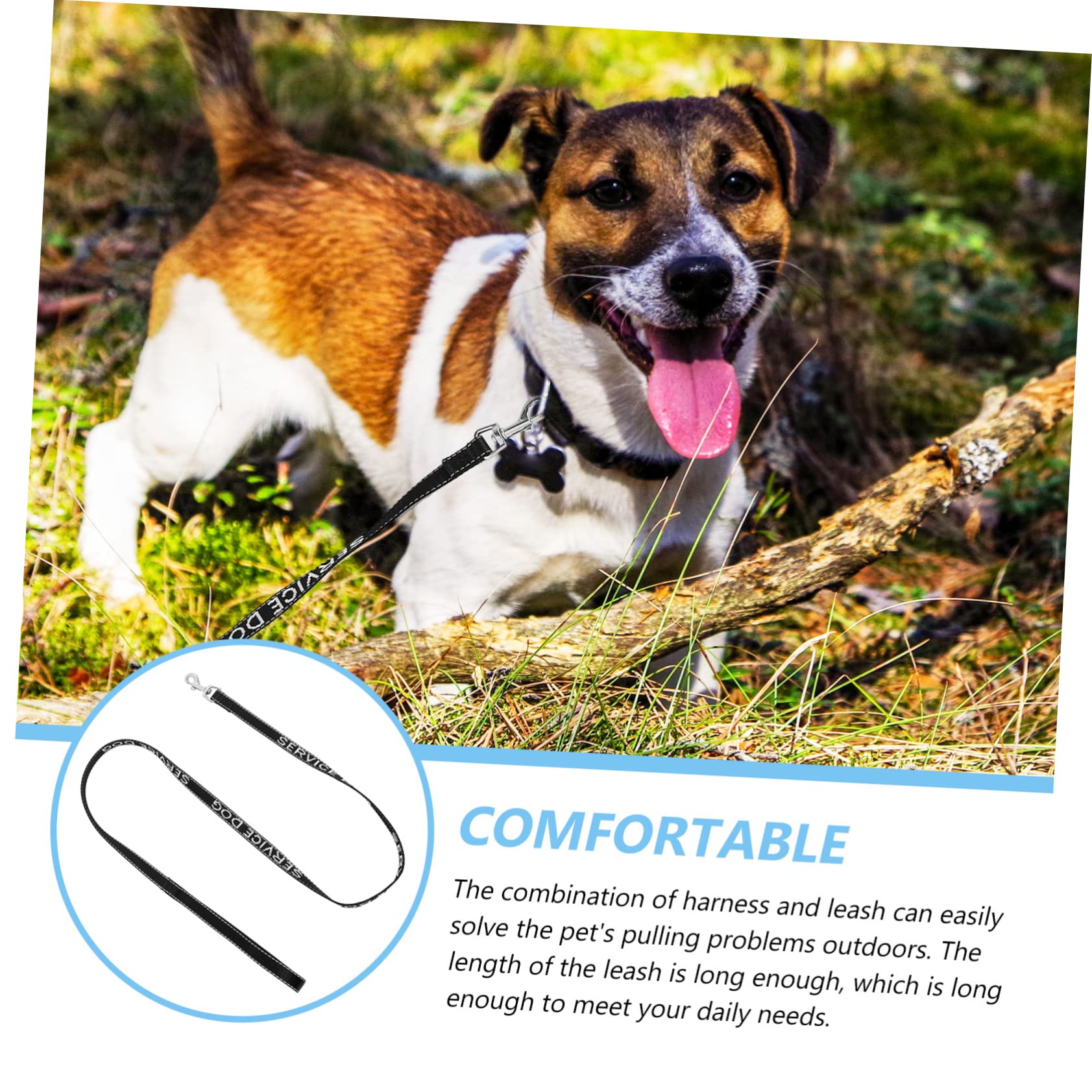 FRCOLOR Guinzaglio allungabile per cani di servizio, in nylon, per cani, guinzaglio e io, per e cuccioli, accessori per, multifunzione, in metallo, 5 pezzi