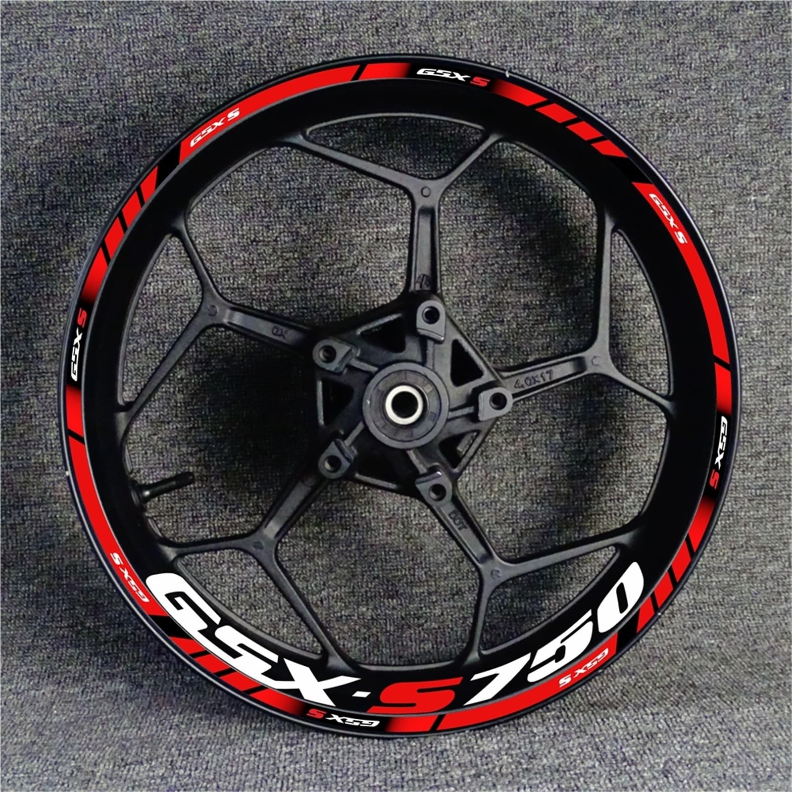 Motorrad Rad Hub Aufkleber Dekoration Set Felge Reflektierende Aufkleber Für GSX-S750 GSX750S GSXS750 Gsxs 750 S750(Set Meal 10)