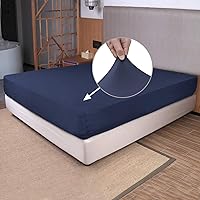 Vista 33 de N&Y HOME - Sábana bajera elástica Negro