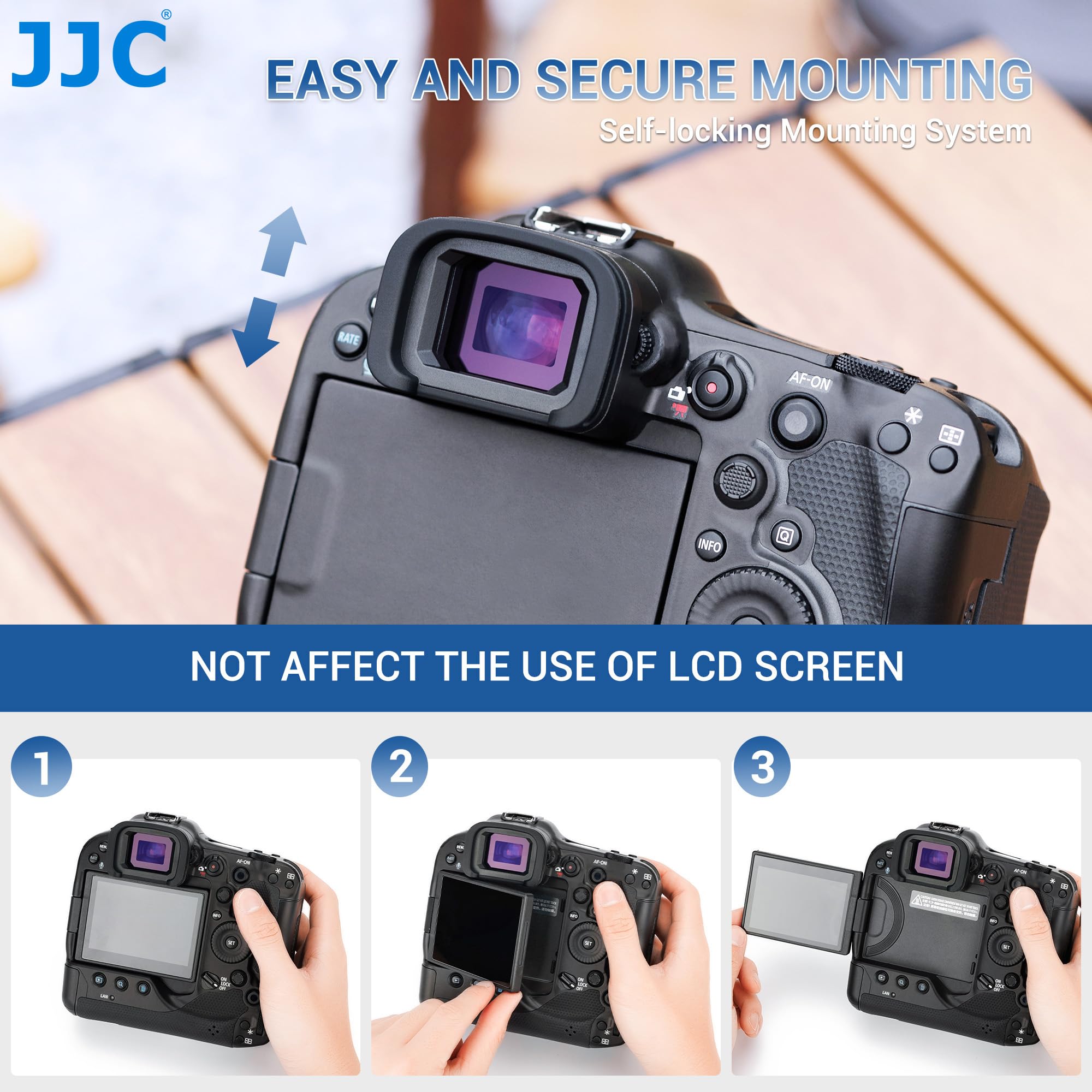 JJC Ocular de silicona suave para Canon EOS R3, sustituye al original Canon ER-h