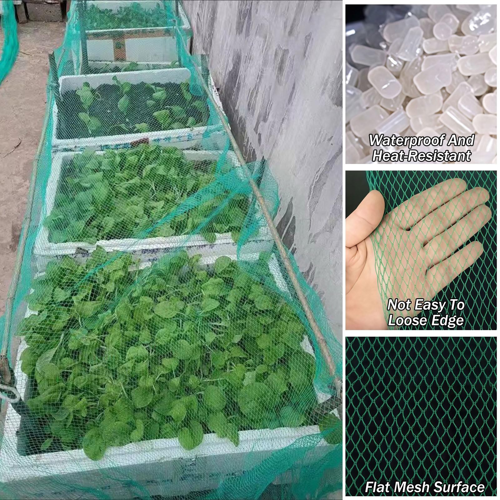 Malla antigranizo para huertos. Malla Protectora Robusta para árboles frutales y huertos. Cubierta de jardín Resistente a la Intemperie.